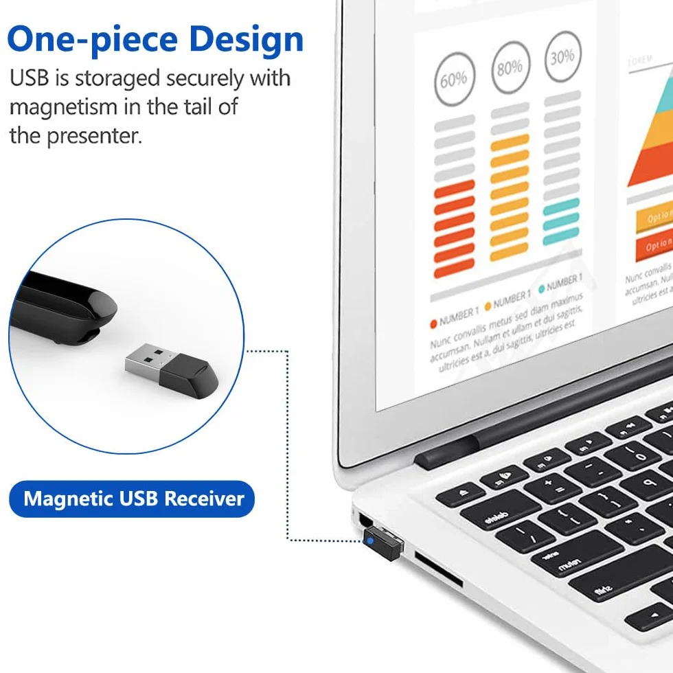 Bezprzewodowy Clicker do Prezentacji PowerPoint PPT Slide Advancer z Hiperłączem Głośności