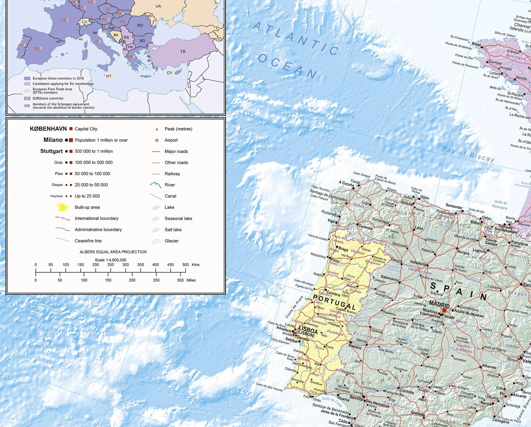 Close Up Mapa Europy XXXL, plakat, flagi (135 x 100 cm)
