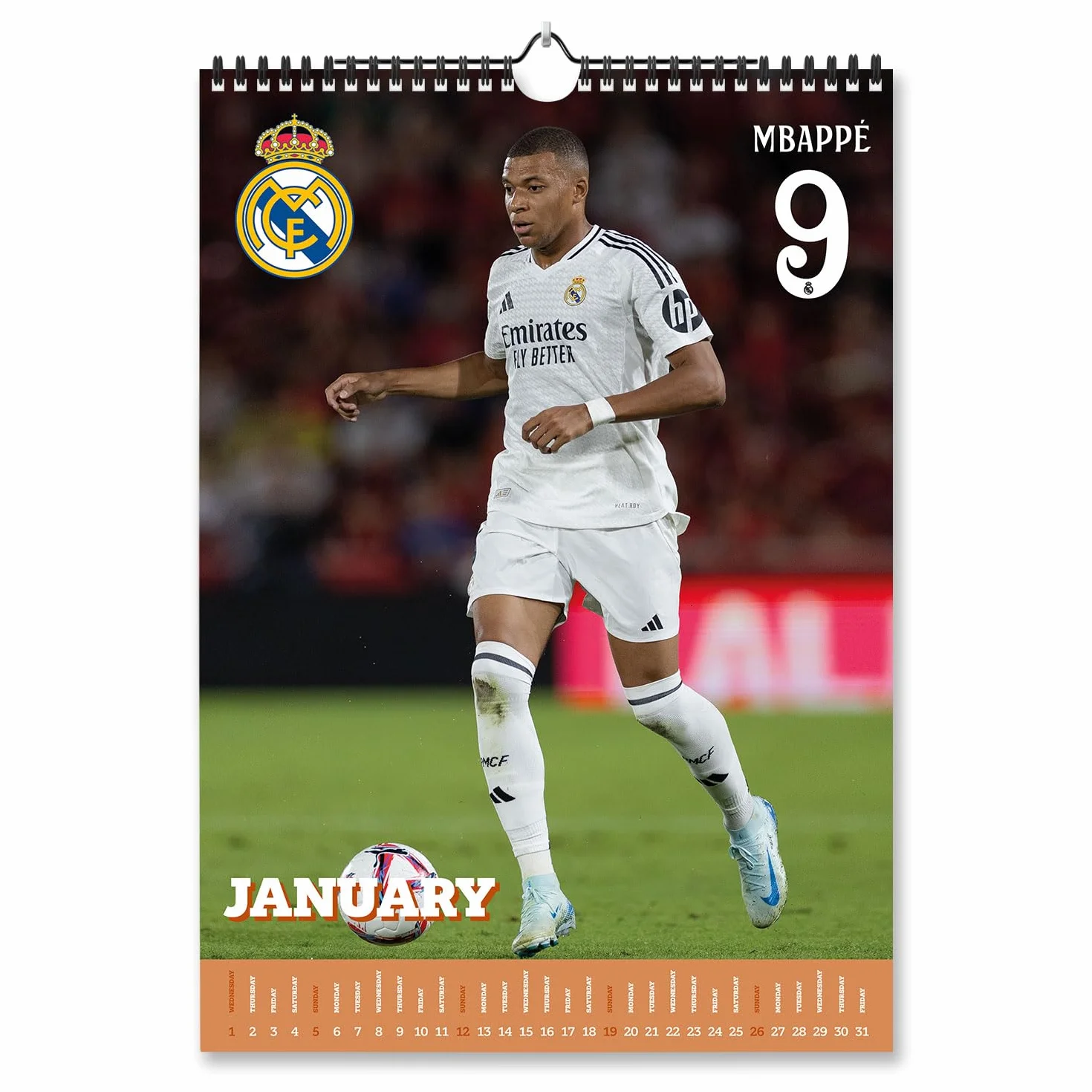 Grupo Erik Wall Calendar 2025 Real Madrid A3 Family Planner Football