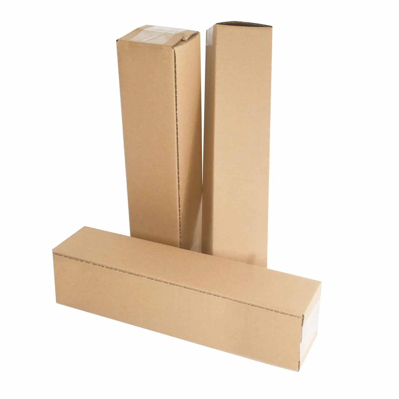 Pudełka z tektury falistej 330 x 75 x 75 mm brązowe do wysyłki paczek (10 szt)