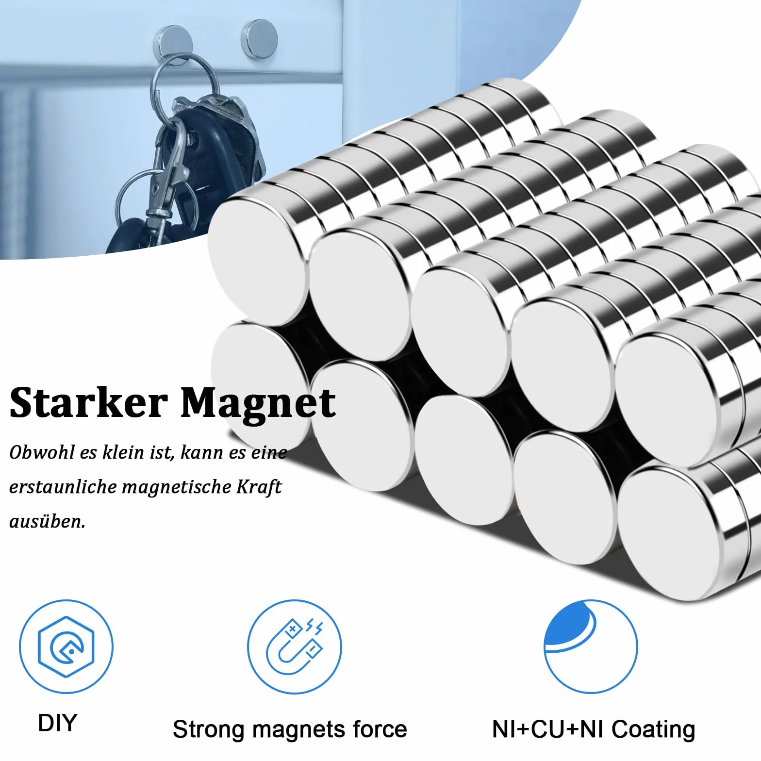 120 sztuk magnesów 6 x 2 mm, małe magnesy neodymowe, okrągłe, do przypinania, tablicy magnetycznej, lodówki, tablicy, rękodzieła, zdjęć, silnych magnesów