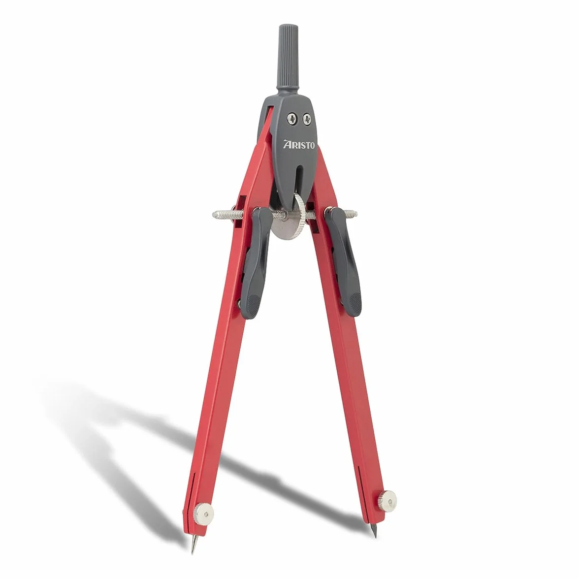 Aristo AR552812-20 BTS cyrkiel z szybką regulacją (koła do 340 mm średnicy, cynkowy odlew ciśnieniowy, 2 wkłady zapasowe i igła zapasowa) lava