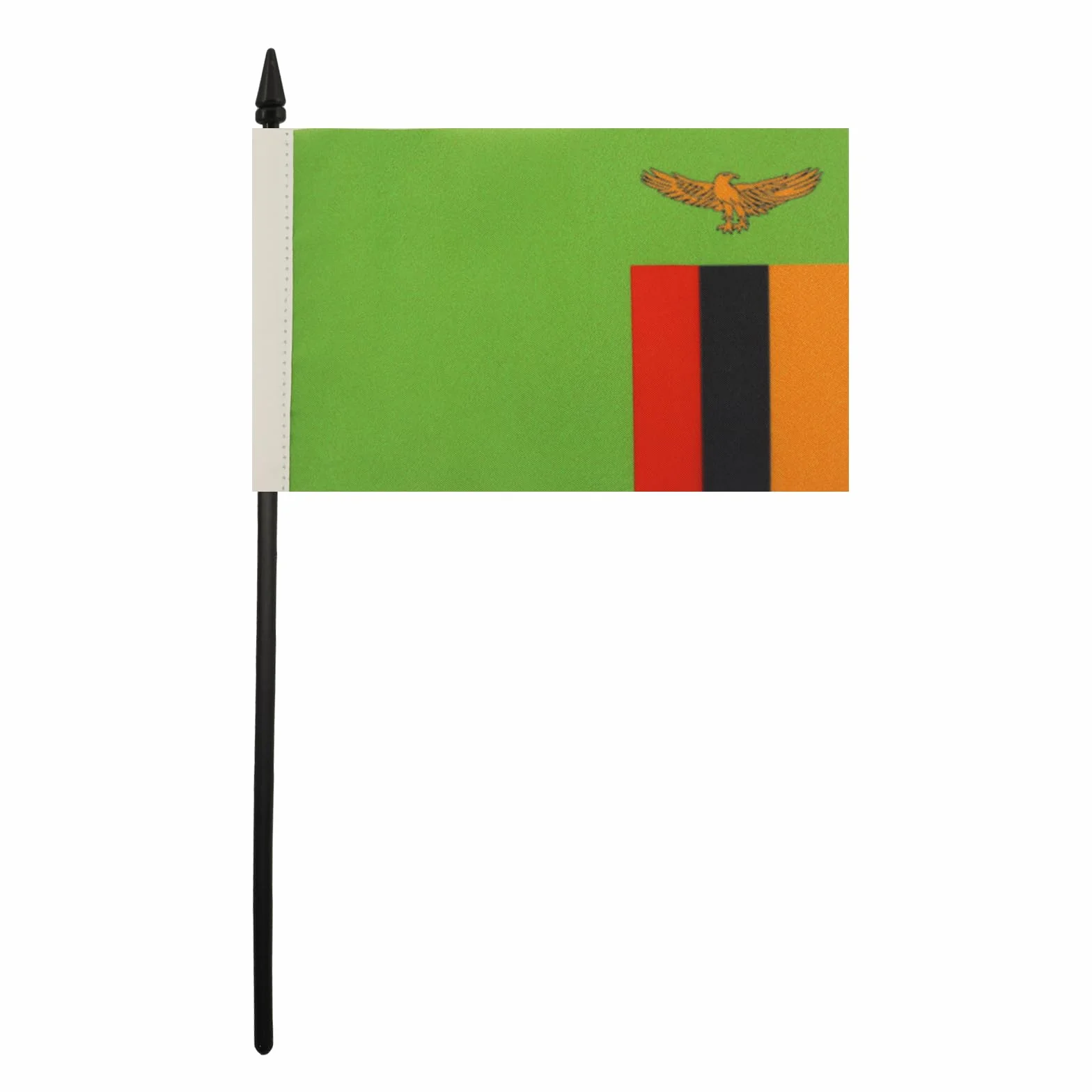 Drapeau de Table Zambie Polyester 100D 15cm x 10cm
