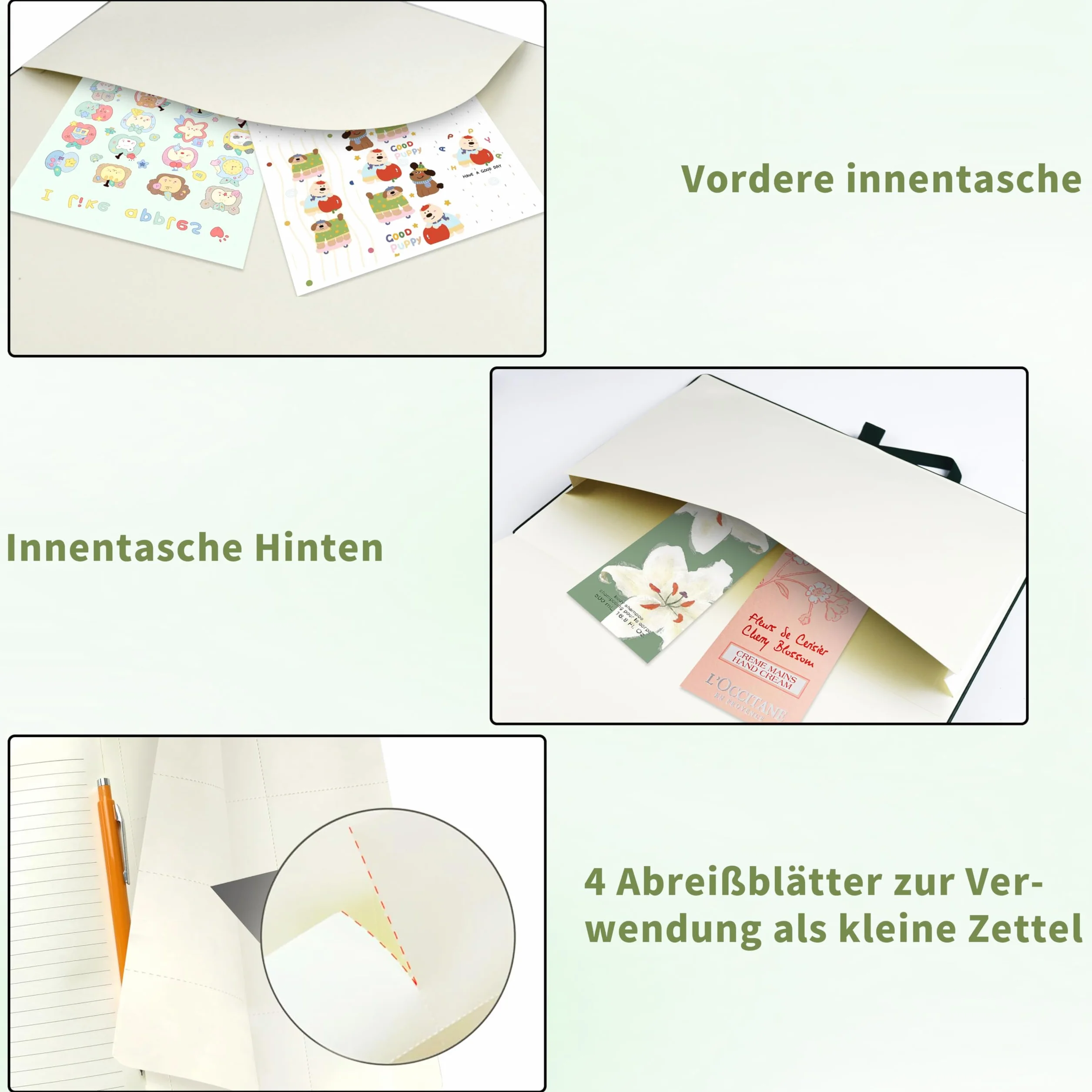 Notatnik A5 w Linie Bullet Journal 360 stron 100 g/m² 14,5 x 21 cm Zielony