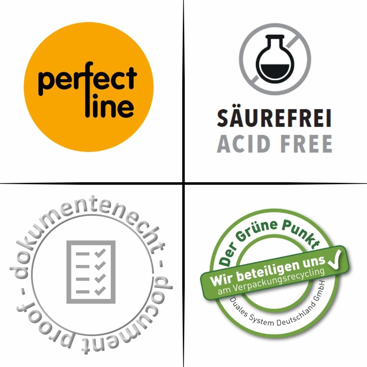 perfect line 20 Koszulki na dokumenty z klapką DIN-A4, Przezroczyste Koszulki Foliowe, Foliowe Koszulki A4 Groszkowane, Koszulki do Segregatora, Transparentne, bezkwasowe, chroniące dokumenty
