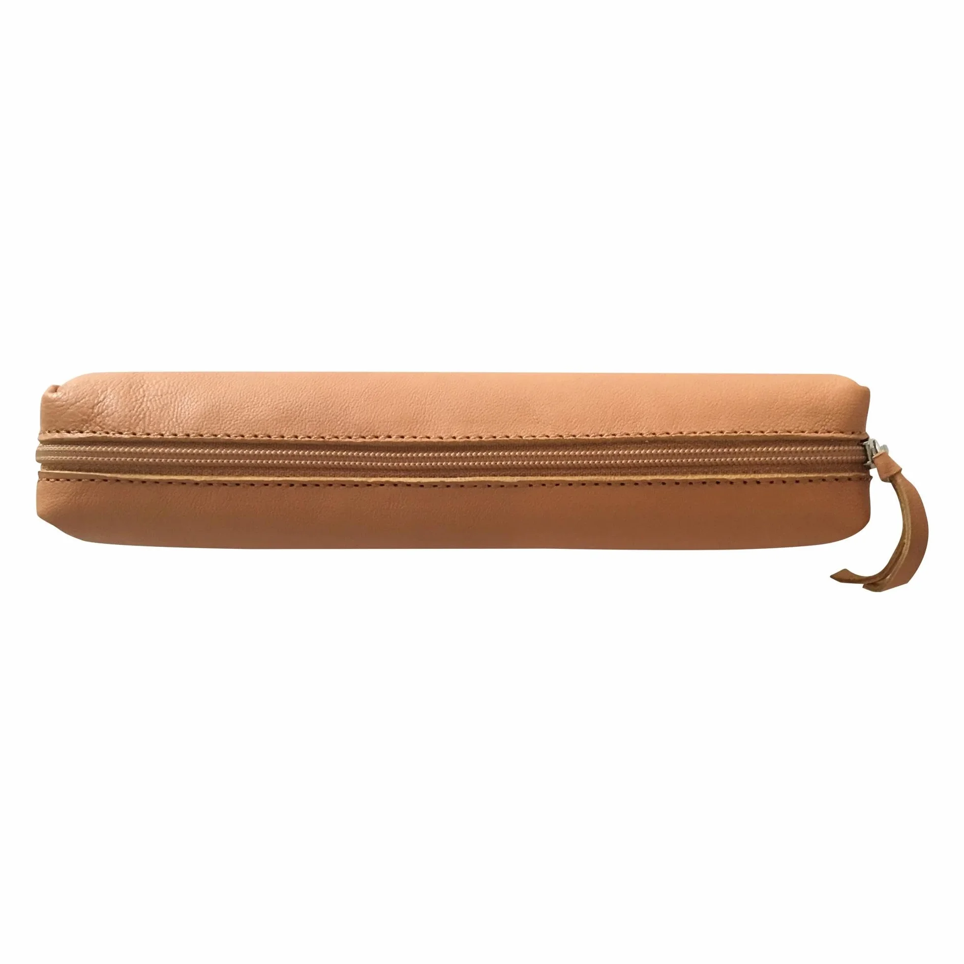 Clairefontaine Piórnik skórzany etui na długopisy slim 4x2,5x19,5 cm brązowy naturalny
