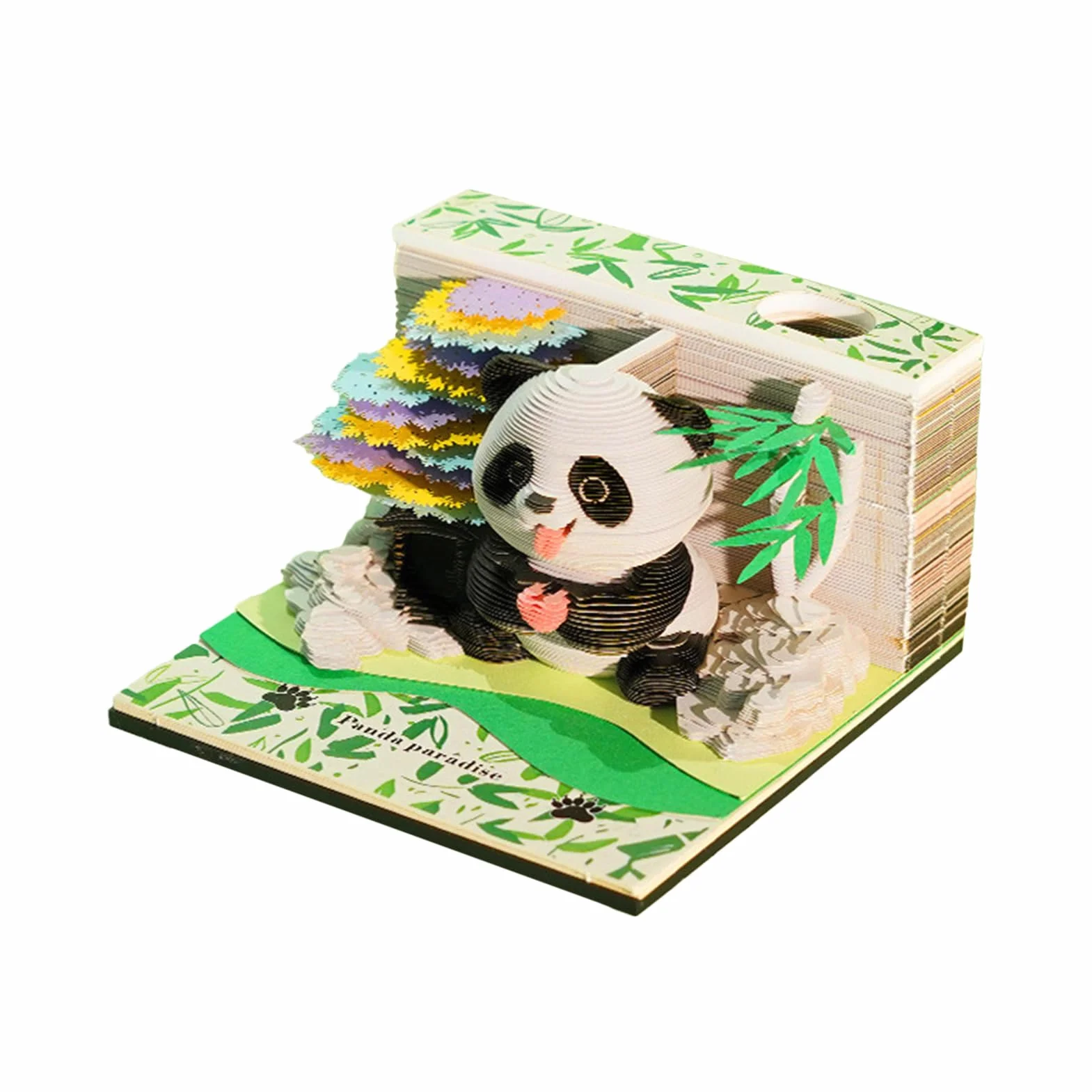 Kalendarz 3D Papier Panda Rzeźba Notatnik do Klasy Domu Nauczyciela