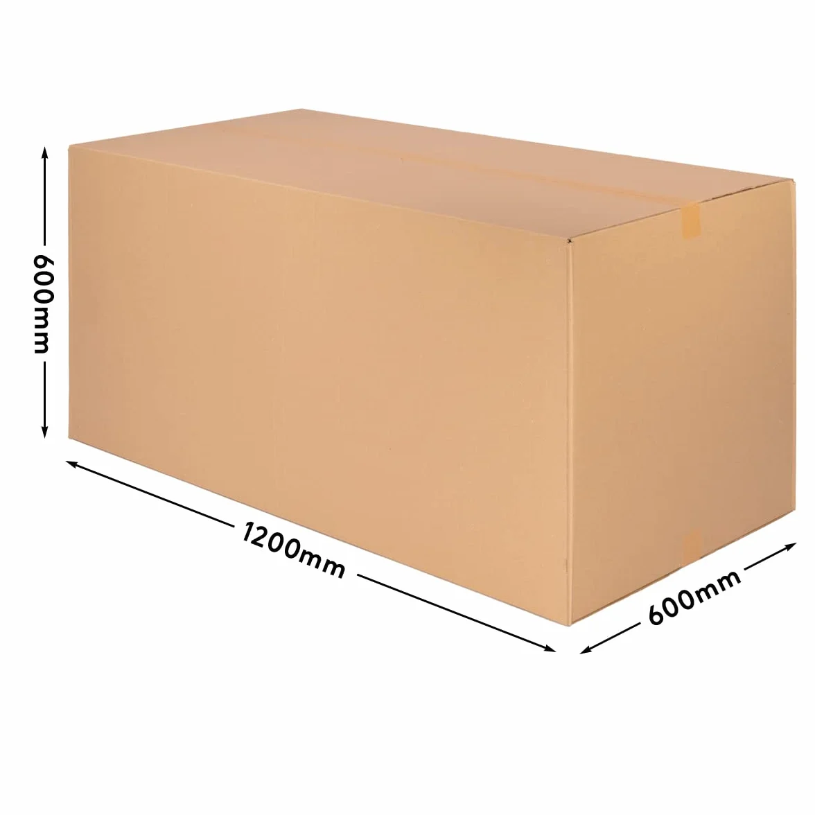 Karton składany 1200 x 600 x 600 mm fala BC brązowy karton wysyłkowy DHL