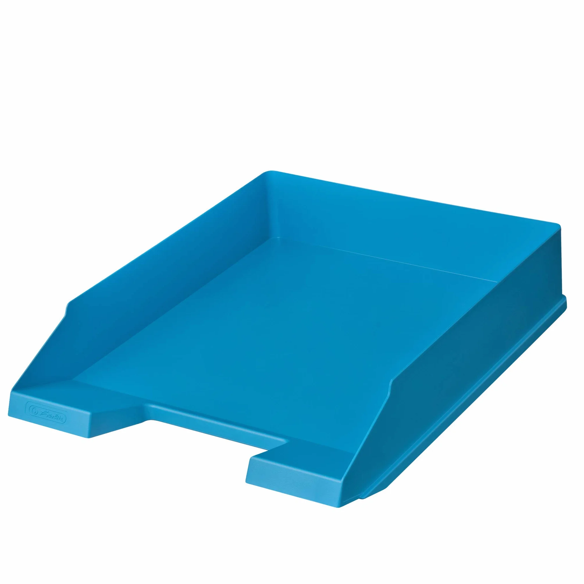 HERLITZ Szuflada na Dokumenty A4 Blue Angel, Kuweta na Papier, Plastikowa Taca na Biurko, Tacka na Materiały Biurowe, do Przechowywania Papieru Listów, do Biura Domu, jasno niebieska