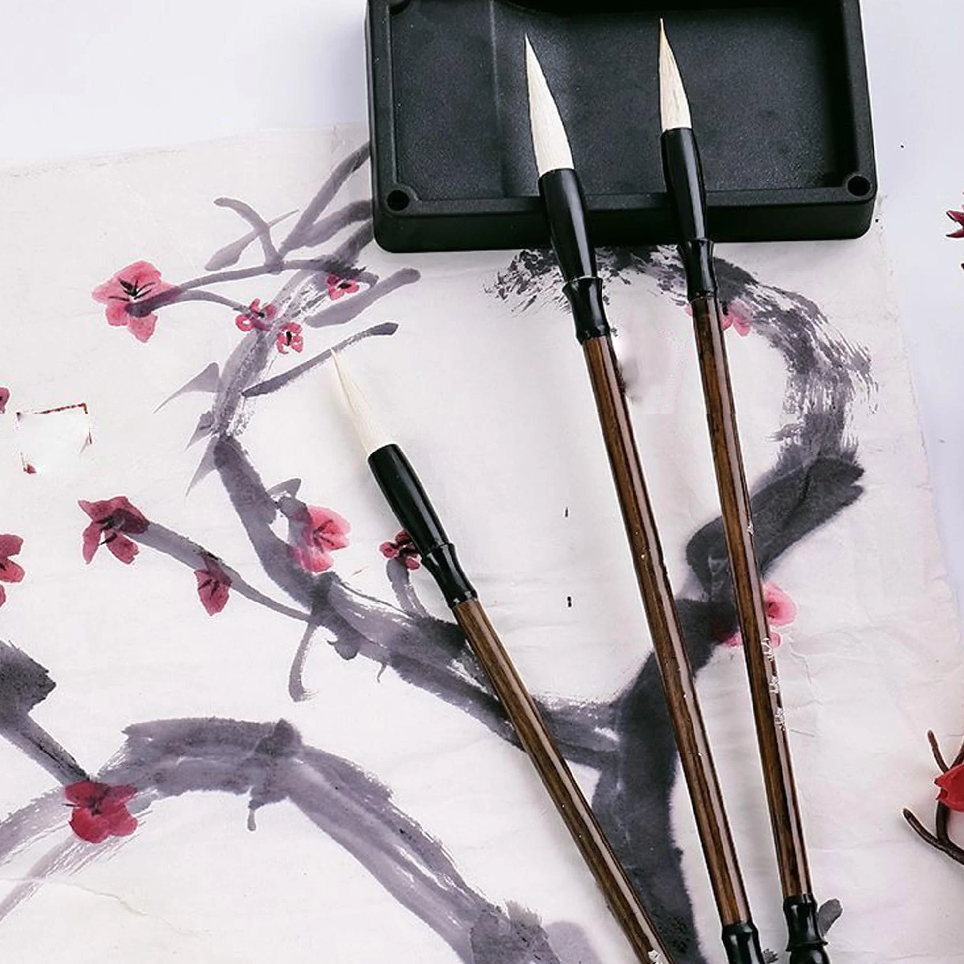 8 Pcs Pędzel Kaligraficzny, Zestaw Pędzli Początkujący, Doskonały Chiński Pędzel Kaligraficzny, Atrament Malarstwo Pisanie Artystyczne Rysunek Pro Paint Brushes Set, Mieszane Rozmiary