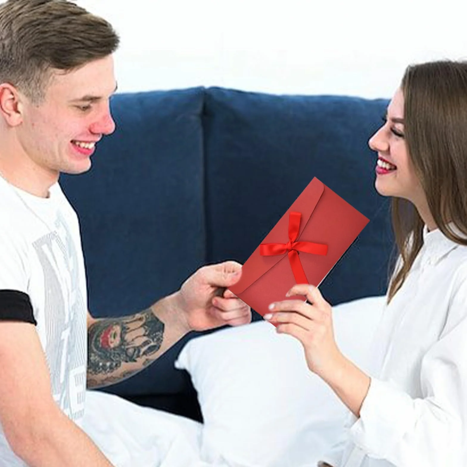 GWAWG Koperty prezentowe ze wstążką, 10 szt. kopert upominkowych ze wstążkami, spersonalizowane karty podarunkowe, papier kraftowy w stylu vintage, na zaproszenia, Święto Dziękczynienia, Walentynki