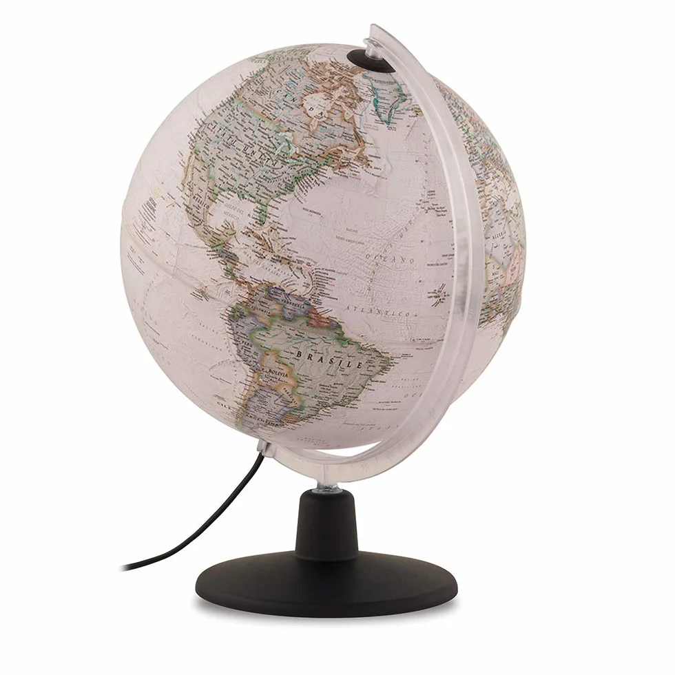 Globus NATGEO Executive Tecnodidattica 30 cm Oficjalna kartografia fizyczno-polityczna National Geographic Stary styl Jasny Obrotowy Polski