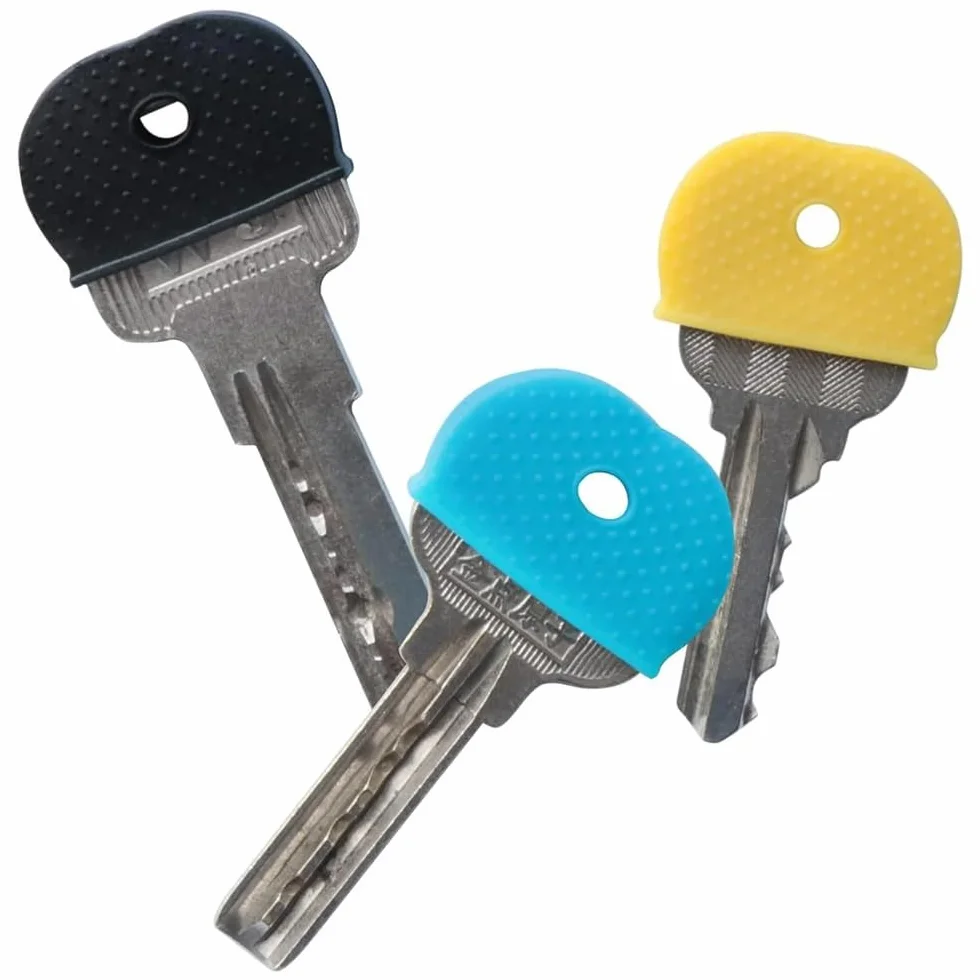 Namvo 12 szt. os?on na klucze, etui na klucze, plastikowe identyfikatory, breloki, etykieta, identyfikator, kolory, identyfikator, klucze, do standardowych kluczy do domu p?askiego, 12 szt