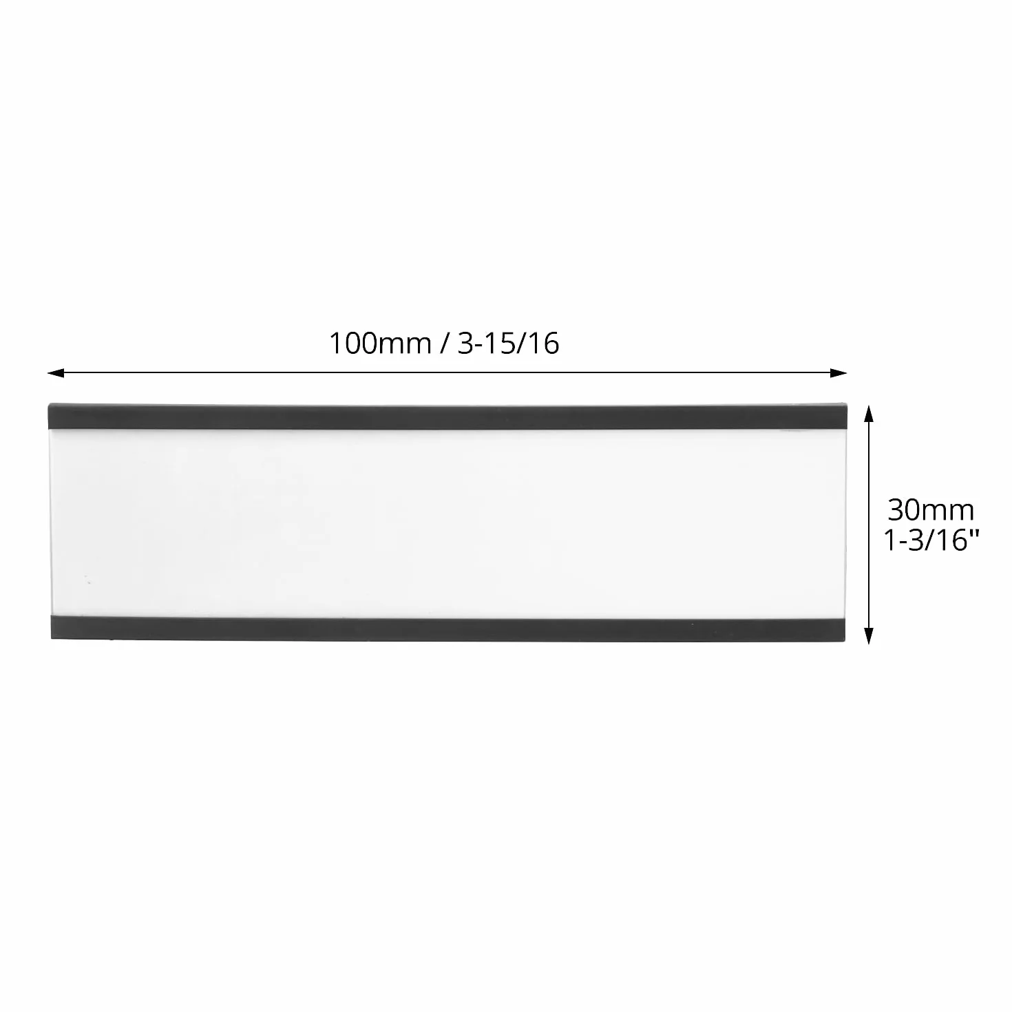 QWORK 40 sztuk etykiet magnetycznych 30 mm x 100 mm, tabliczki magnetyczne do opisania, z wkładką papierową folią ochronną, do regałów metalowych, skrytek, białych tablic suchościeralnych