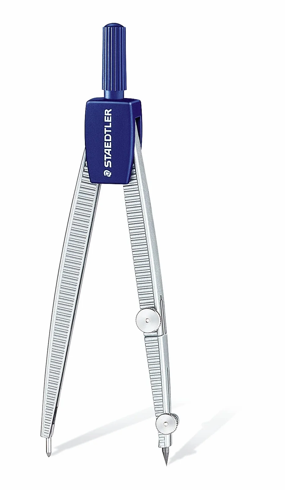 STAEDTLER Noris Club 550 60 cyrkiel szkolny, 550 z wkładką, w etui z klapką, srebrny