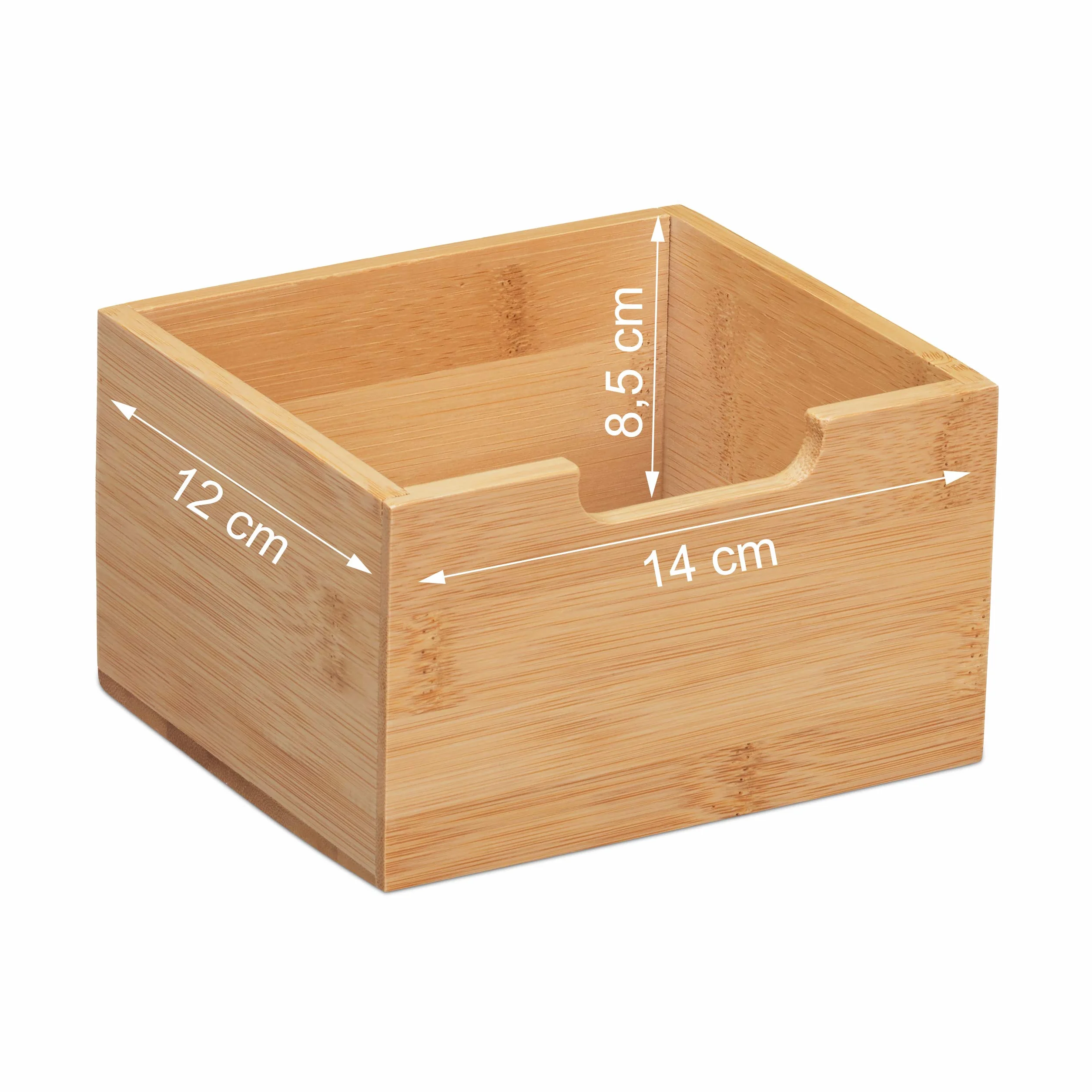 Relaxdays Organizer na biurko 6 przegródek 2 szuflady bambus 26 x 33 x 13,5 cm naturalny