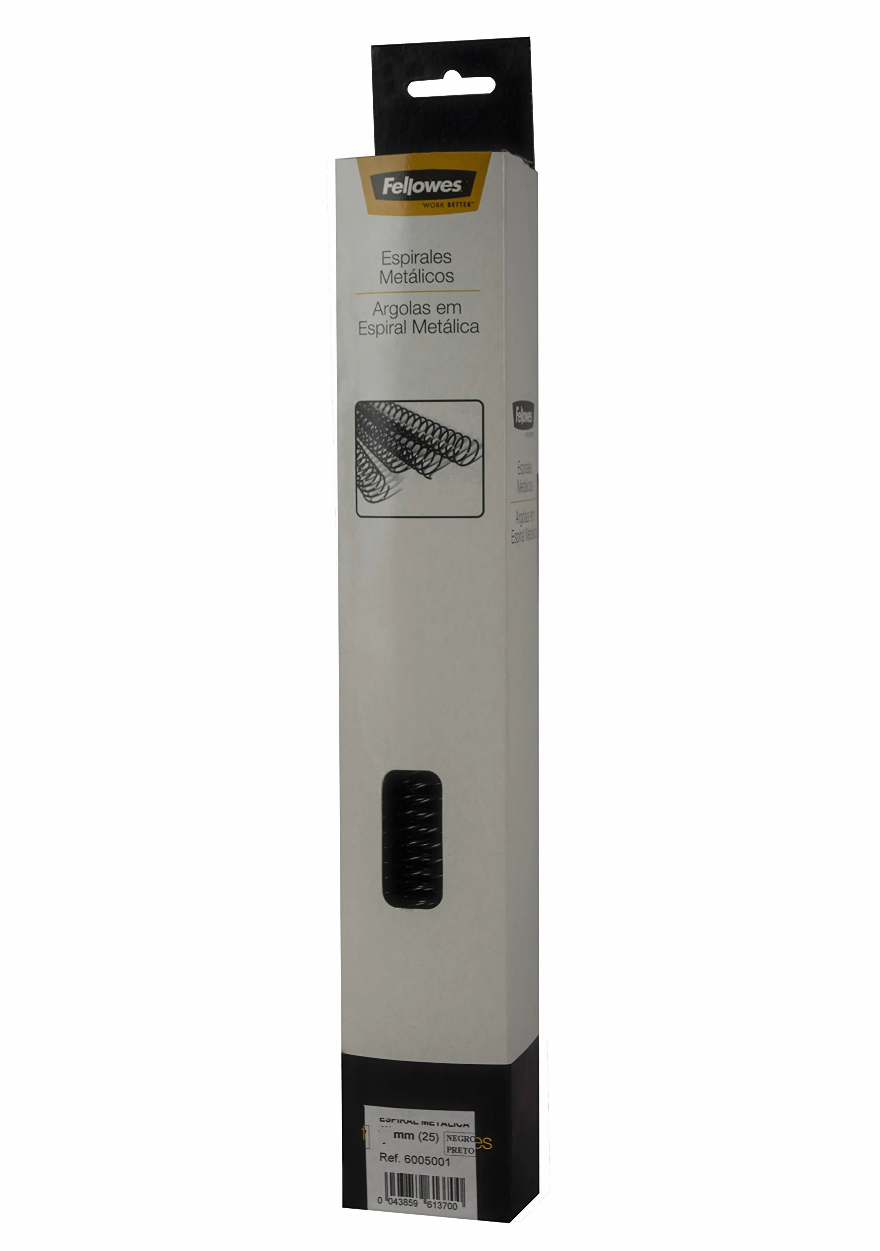 Fellowes Spirale Metalowe 5:1 59 Otworów 10 mm Czarne 25 Sztuk