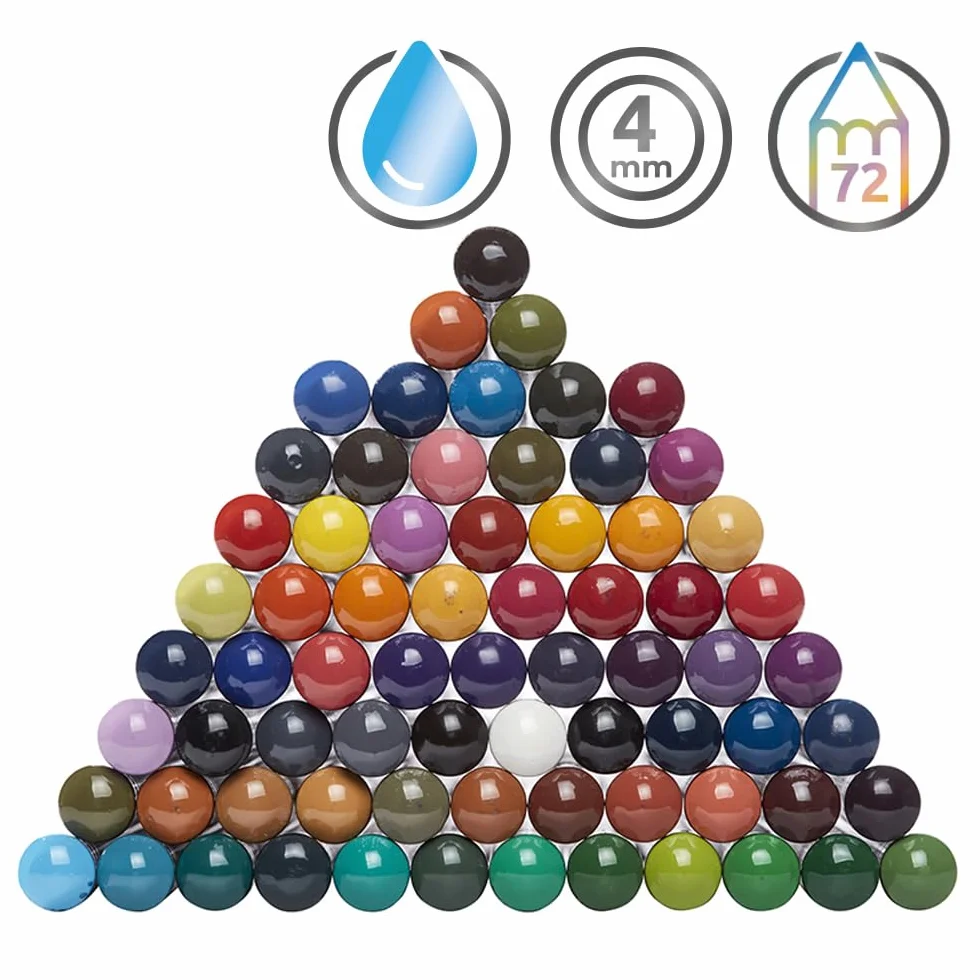 Derwent Inktense Zestaw 72 Trwałych Wodorozpuszczalnych Kredek Rdzeń 4 mm Metalowe Pudełko