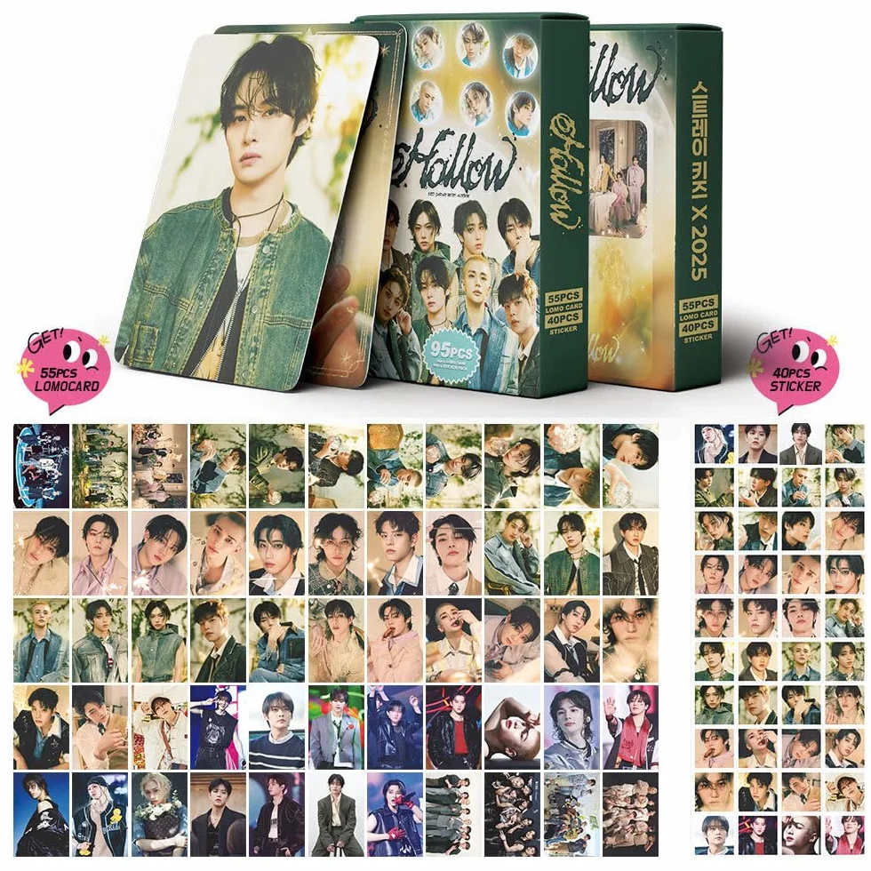 Stray Kids Photocards 55 sztuk Lomo 40 naklejek SKZ HOP album
