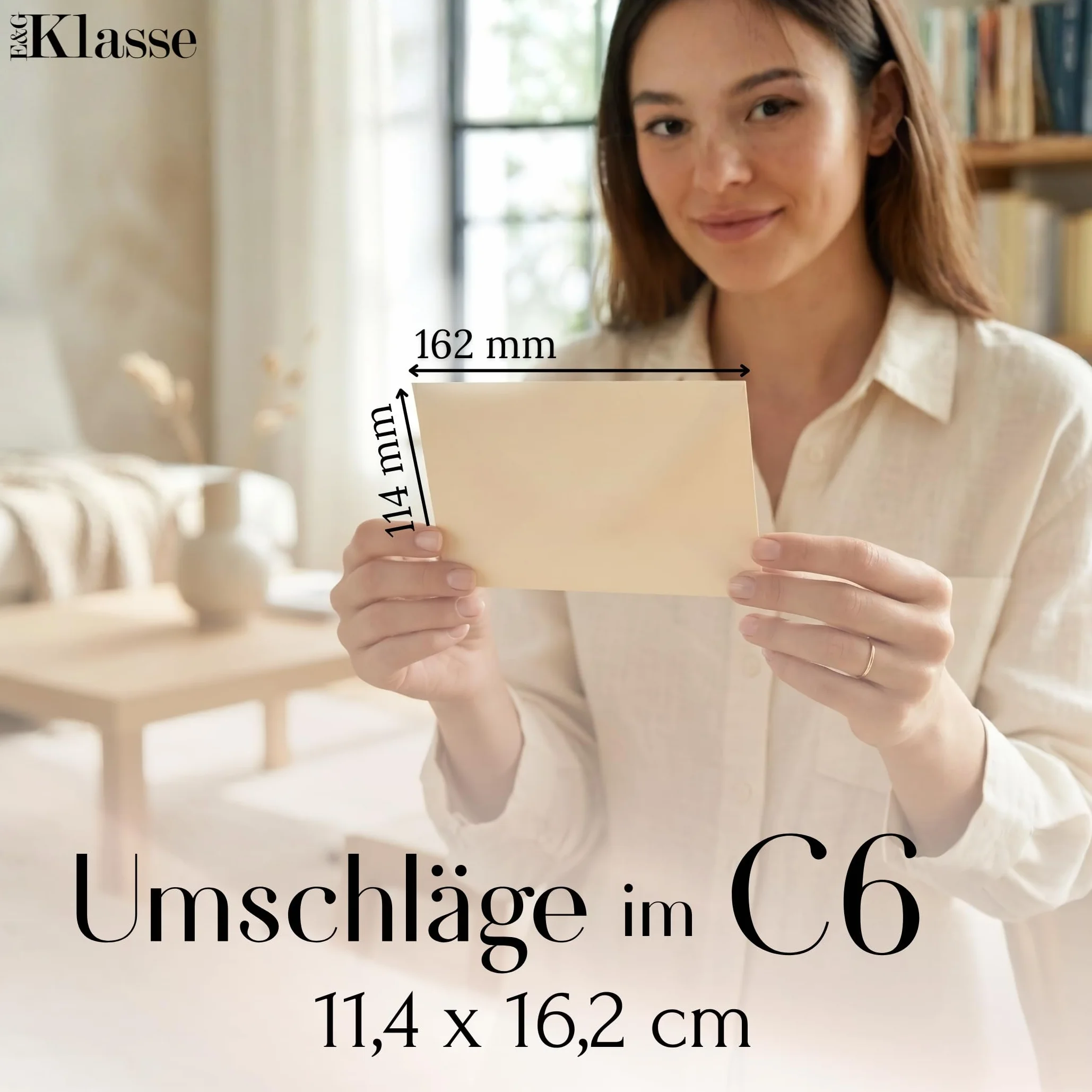 20x Papier listowy z motywem kwiatów z 10 kopertami w kolorze beżowym E&G Klasse dla dorosłych A4 Pastelowy beżowy Papier na zaproszenia Papier listowy w stylu przyrody Papier do korespondencji