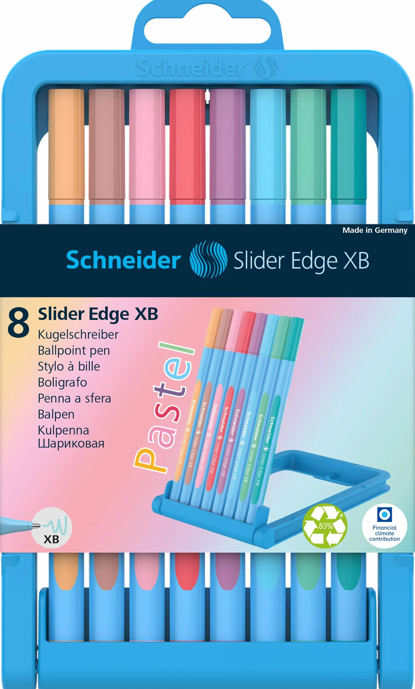 Schneider Slider Edge 152289 Pisak, Wielokolorowy, 8 Sztuk