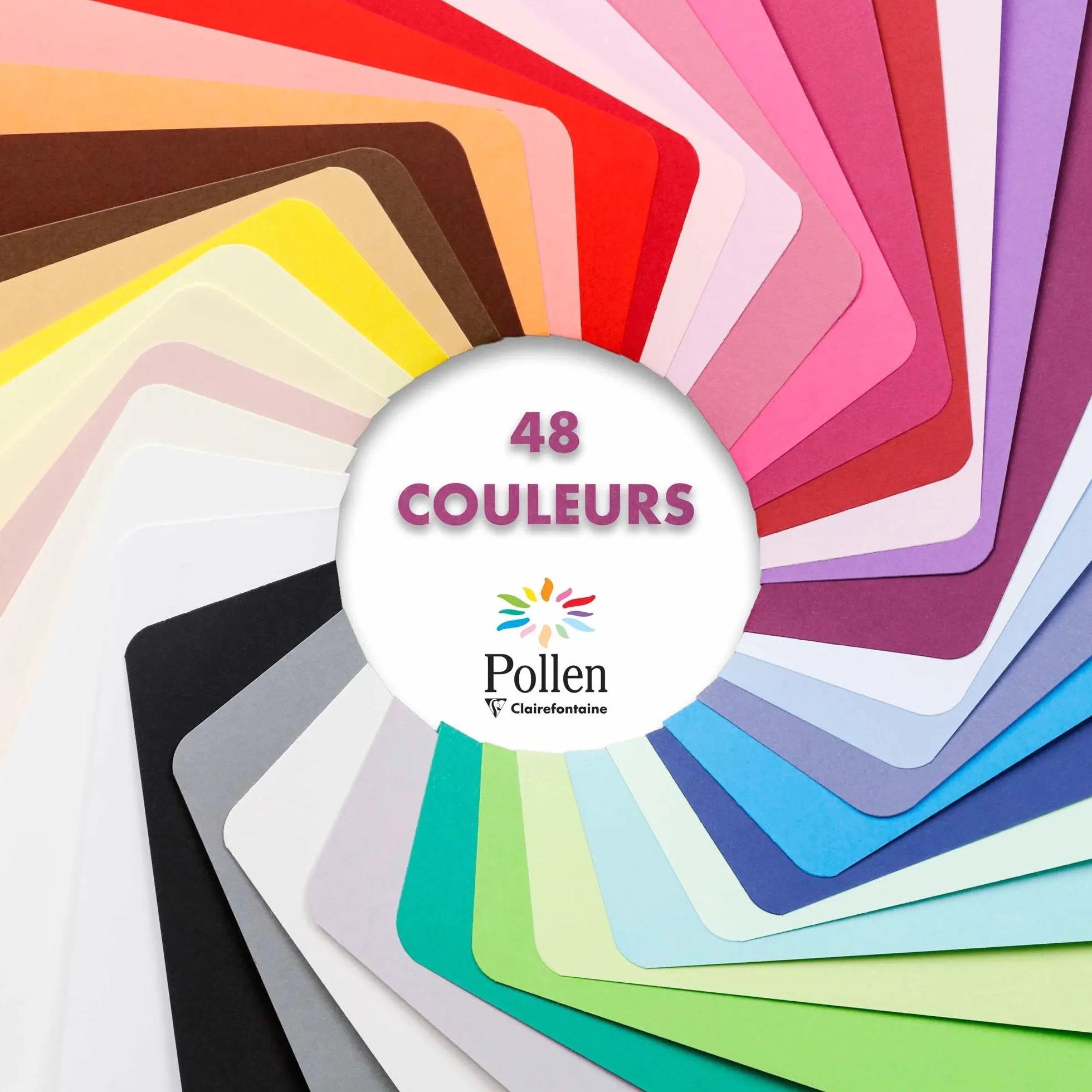Clairefontaine 5462C – Zestaw 20 kopert z klejem do zwilżenia – Format C5 16,2x22,9cm – 120g/m² – kolor niebieski – Zaproszenia, imprezy i korespondencja – Kolekcja Pollen – Gładki papier Premium