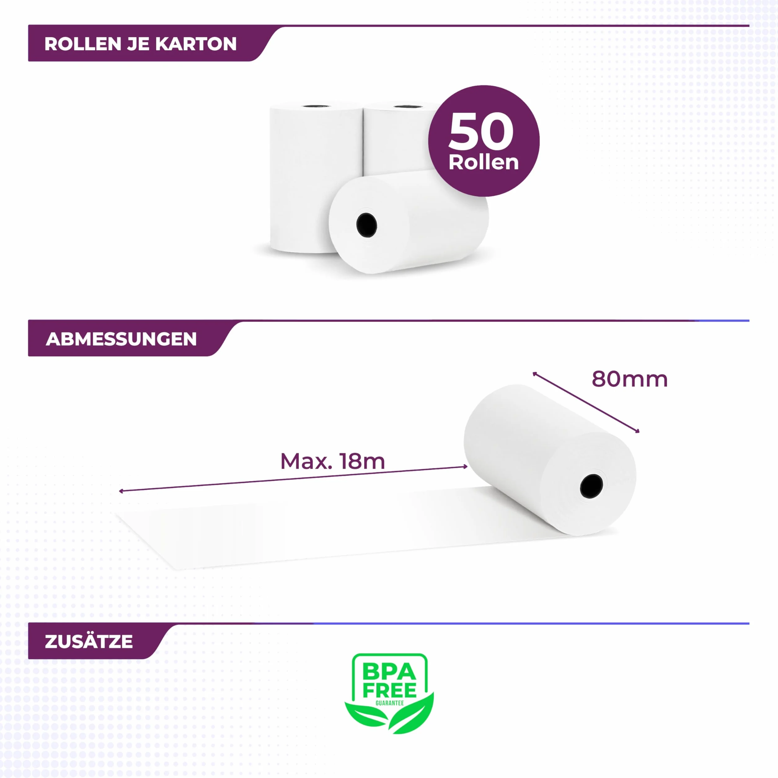 Rolki termiczne 80 mm x 40 mm x 12 mm papier do kasy fiskalnej Lynne