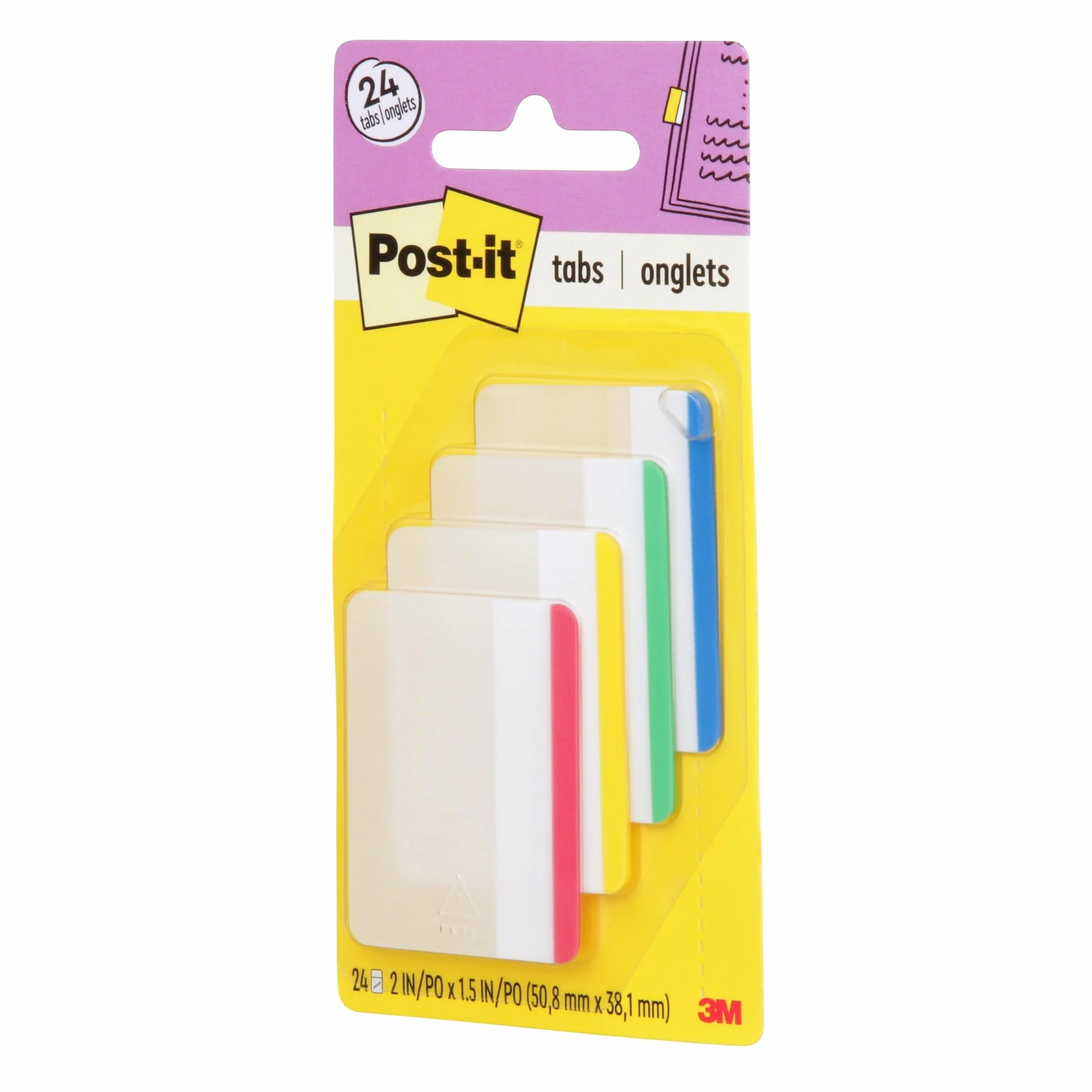 Zakladki indeksujace POST-IT do archiwizacji 4 kolory