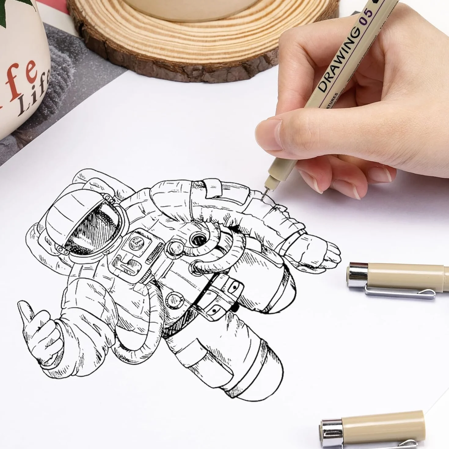 Mikropióro, 12 sztuk, Micro Fineliner, Długopisy rysunkowe i wielowarstwowe, Zestaw mikro pisaków, Micro Pen