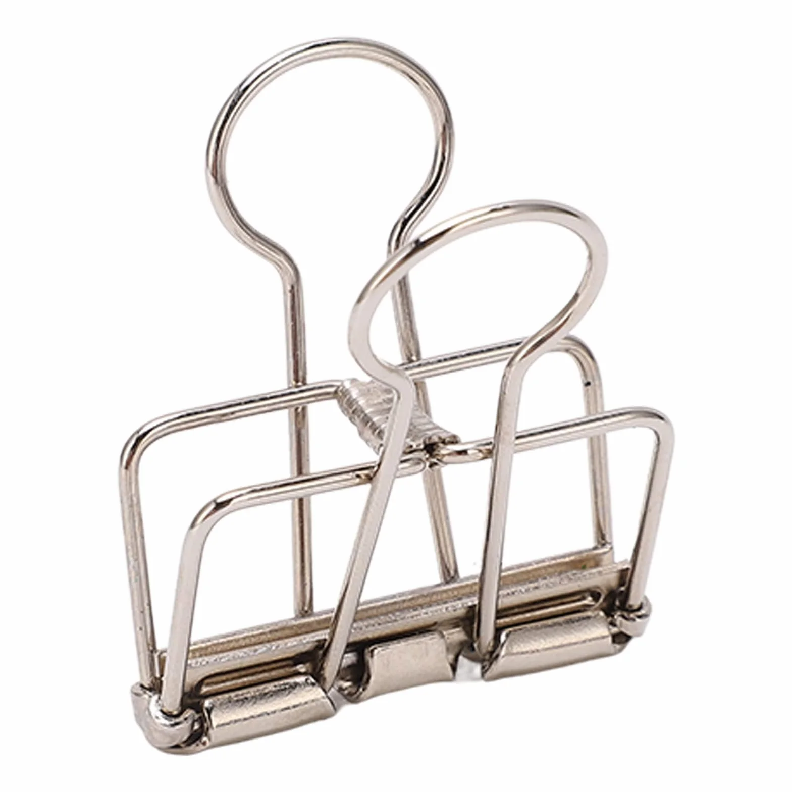 Metalowe Klipsy Biurowe 50 Sztuk 32 mm Srebrne Zaciski Binder