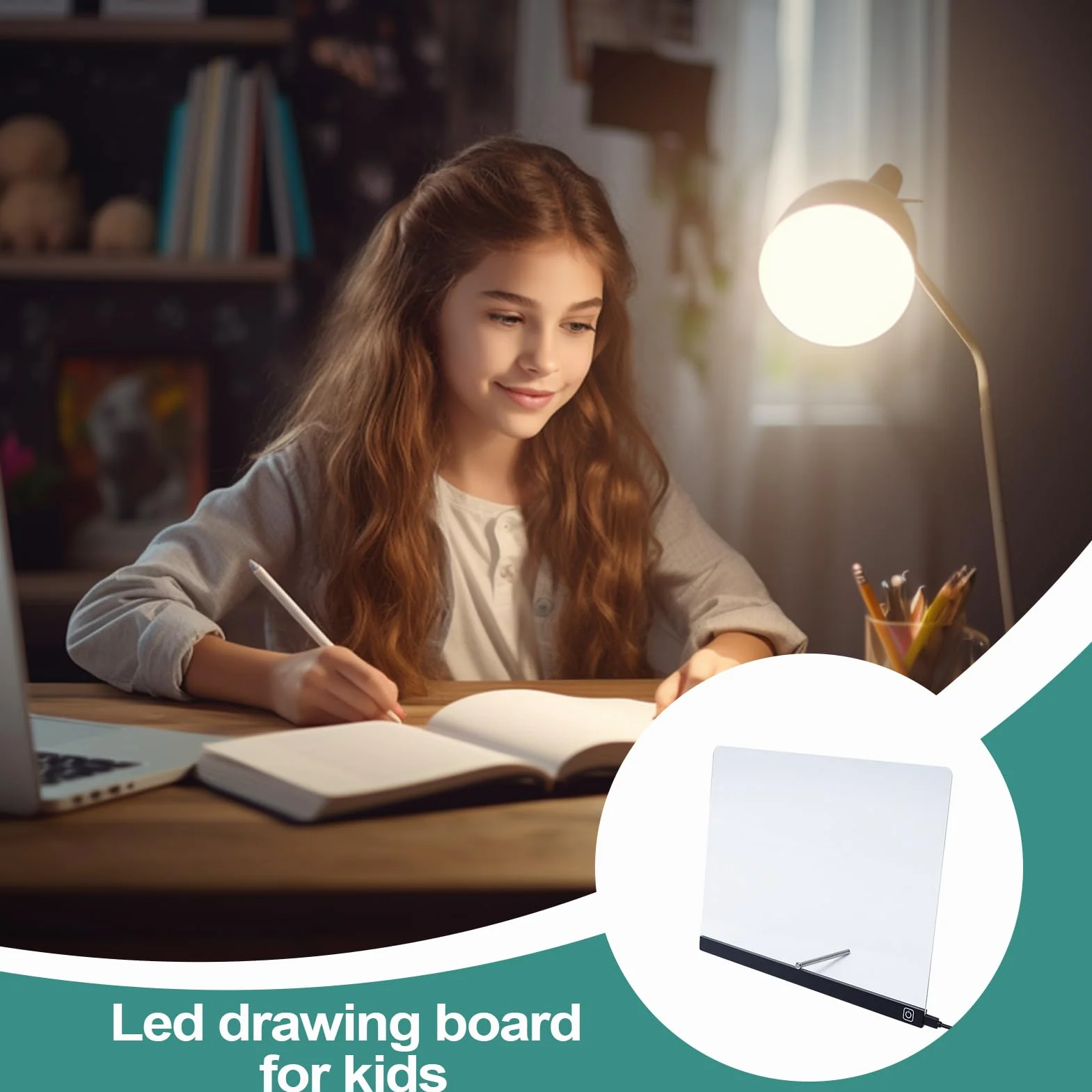 Keyubria Akrylowa Tablica Kreślarska LED Dry Erase Board