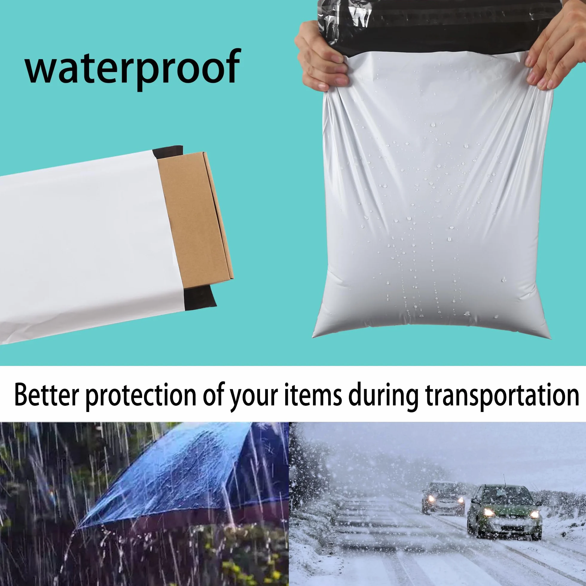 Torby wysyłkowe Vinted 40 cm x 60 cm duże torby transportowe na pokrowce na buty, ubrania, tkaniny, ręcznik kąpielowy, wodoodporny, samoprzylepny i matowy (10 szt. biały)