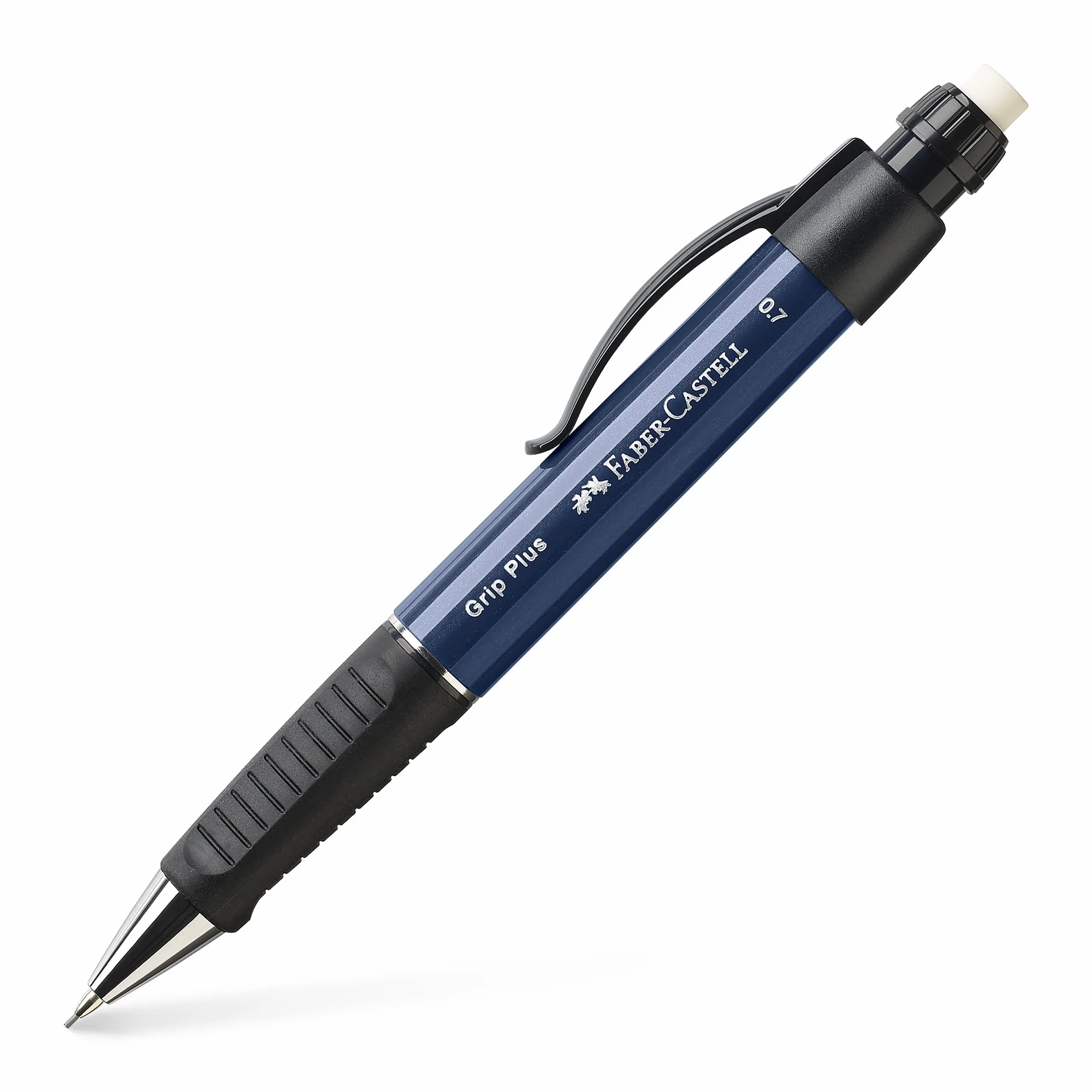 FABER-CASTELL 130732 – ołówek automatyczny GRIP PLUS, grubość wkładu: 0,7 mm, kolor korpusu: niebieski metaliczny, 1 sztuka