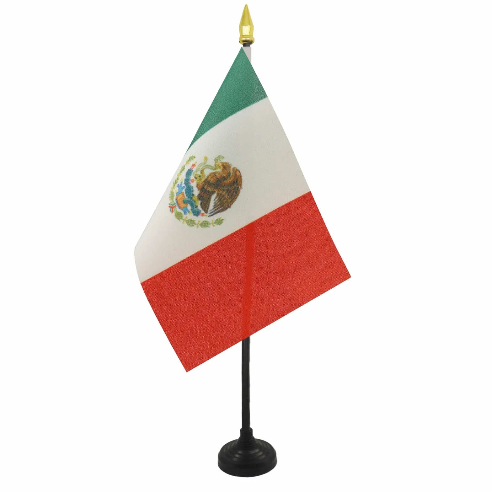 Drapeau de Table Mexique Pointe Or 15cm x 10cm
