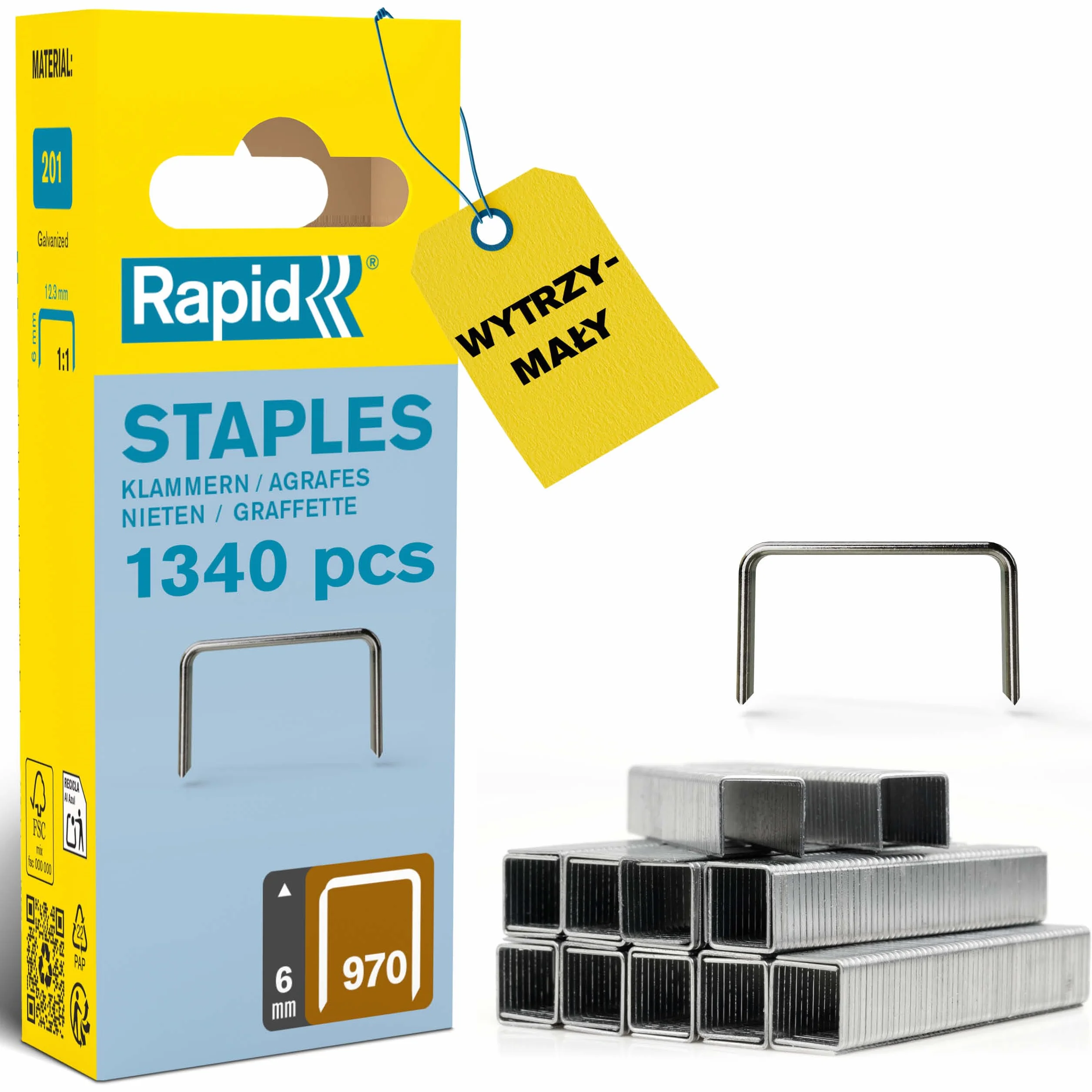 Rapid Zszywki 970 6 mm 1344 szt. do zszywacza Black & Decker