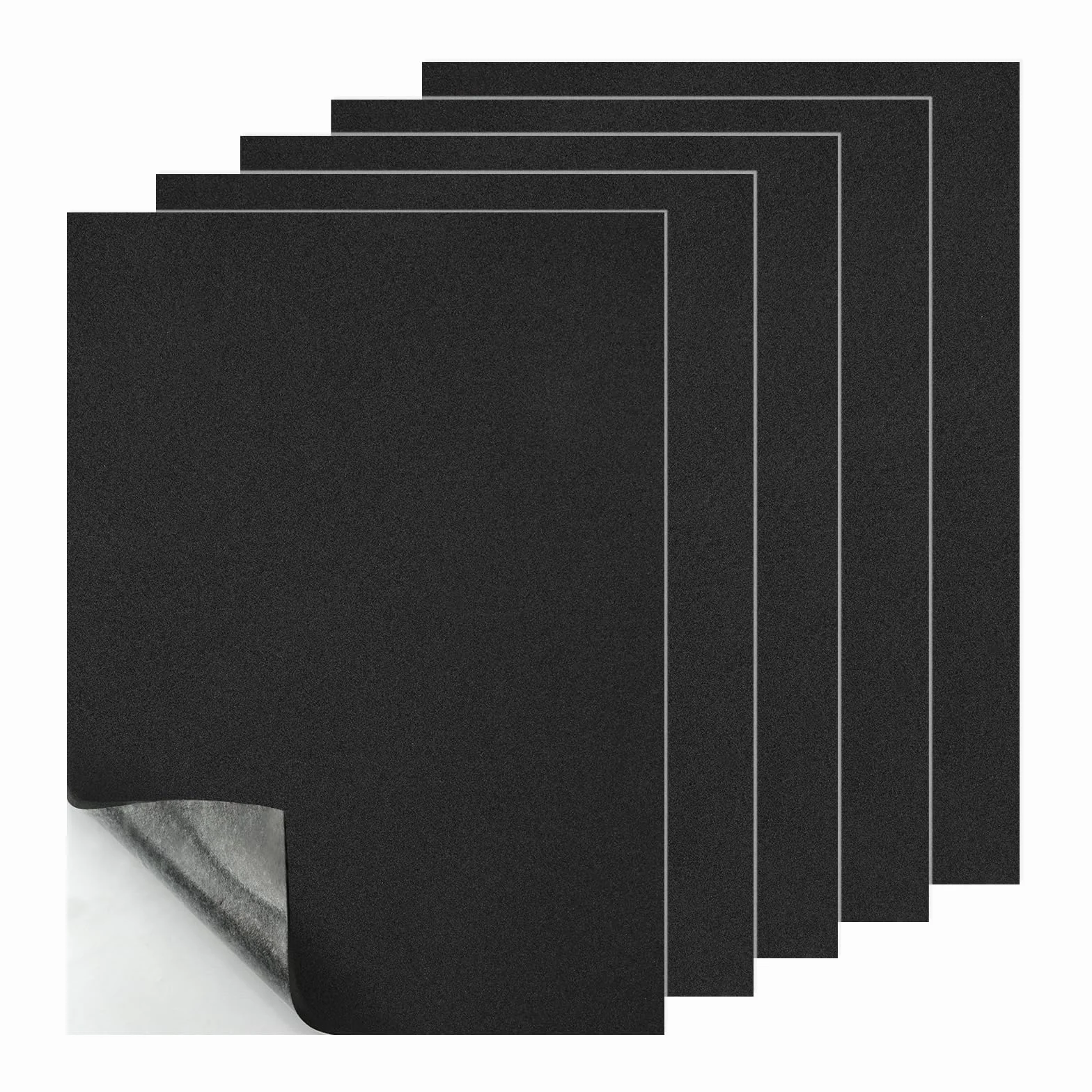 Samoprzylepne płyty piankowe, czarne, 300 x 200 x 3 mm, samoprzylepne płyty z pianki EVA, antypoślizgowe maty piankowe z klejącym spodem, do mebli, ramek na zdjęcia, albumów kolekcjonerskich, 5 sztuk