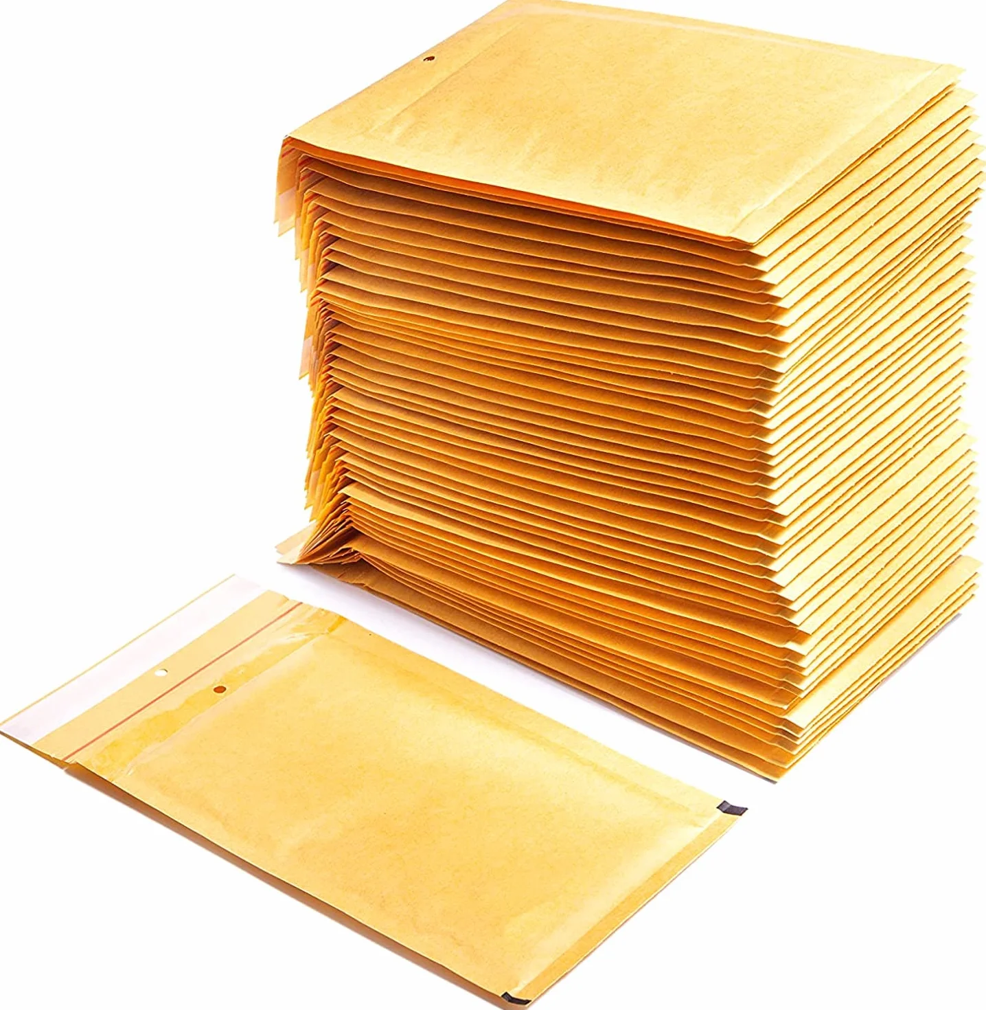Brązowe wyściełane koperty z papieru bąbelkowego z polietylenu, torby wysyłkowe z pojemnością na dokumenty - Ofituria (10 kopert, 120 x 220 mm)