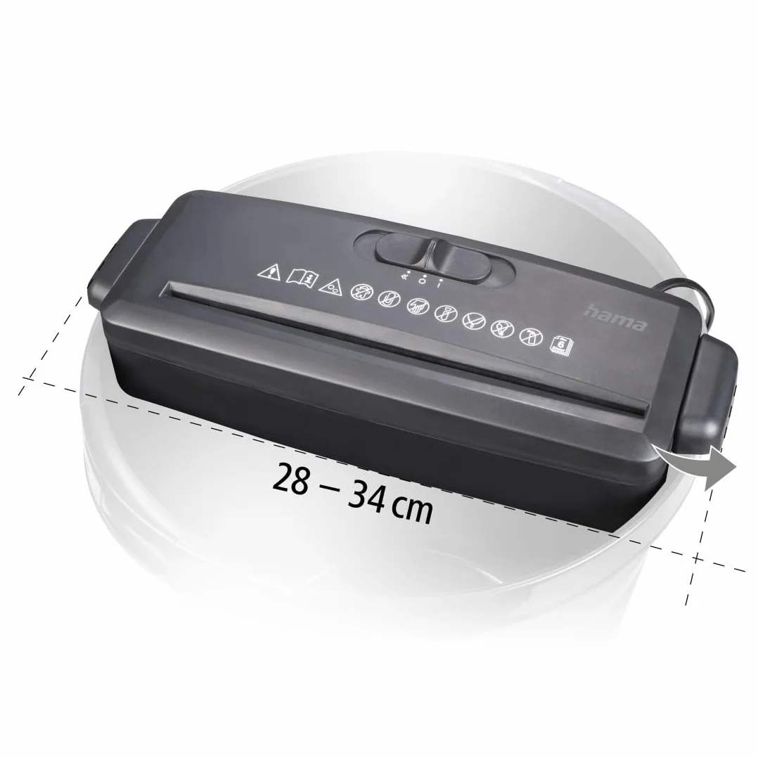 Hama Niszczarka paskowa MINI S6 6 kartek DIN A4 czarna