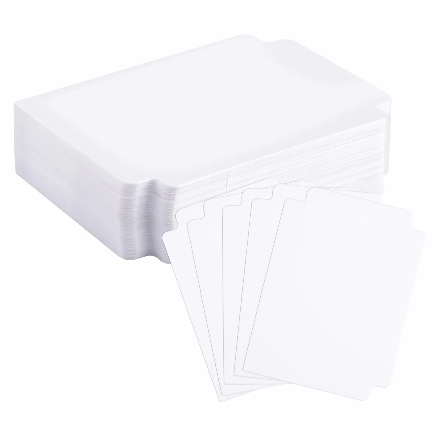 SAVITA 50 sztuk Card Sorting Dividers, Card Divider Labe Plastikowe Przekładki Organizer na Karty Kolekcjonerskie do Gier Artykuły Sportowe, 93x69 mm