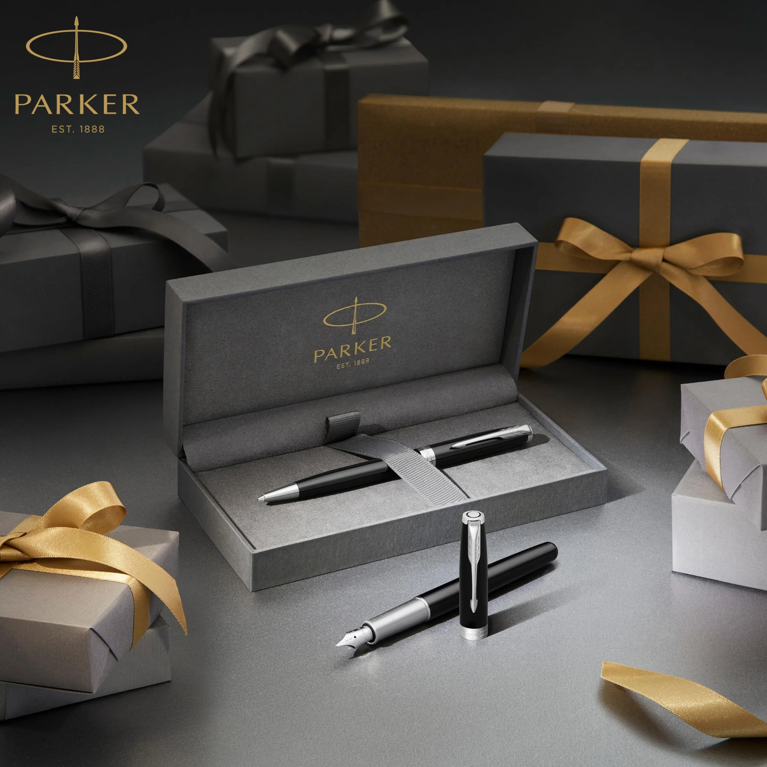PARKER Sonnet długopis Subtel Blue CT medium czarny atrament opakowanie prezentowe