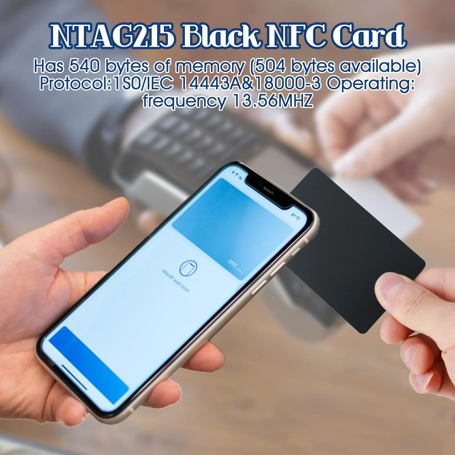 25 sztuk kart NFC, metalowe wizytówki, karty NFC, karty plastikowe, czarne, ze wszystkimi urządzeniami obsługującymi NFC, do biura, sklepu, wodoodpornego aluminium