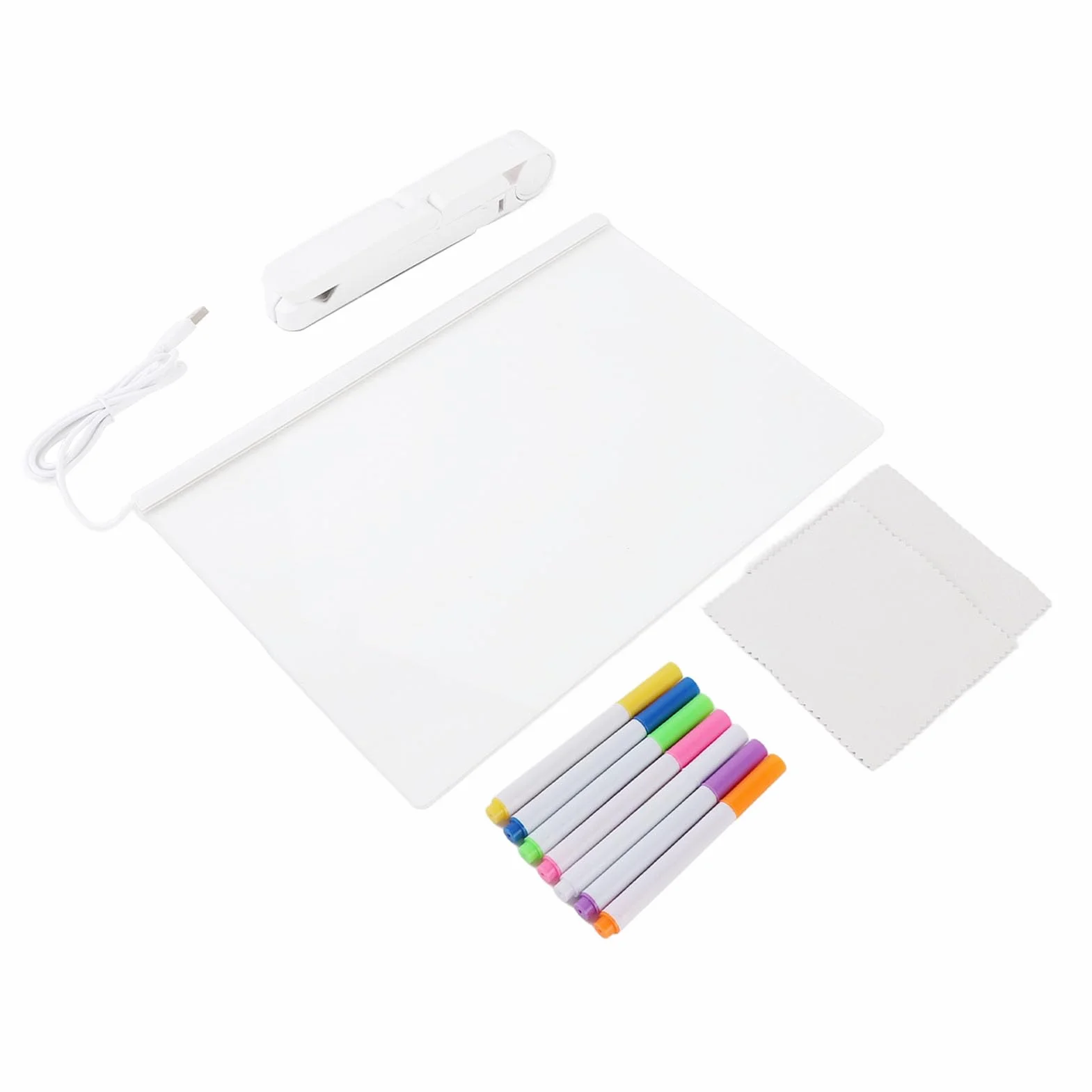 Qcwwy LED Light Memo Board LED z Miękkimi i Jasnymi żarówkami, kreatywną tablicą Dyskusyjnymi dla Nocnego światła dla Dzieci, 7 Markerów do Codziennej Organizacji, do Użytku Domowego i Biurowego