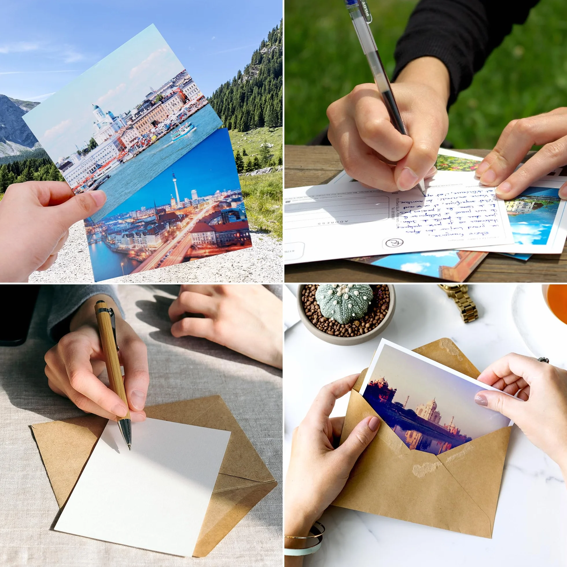 JIANTA 100 sztuk papieru pocztowego A6 do drukowania, białe puste karty indeksowe, zwykłe pocztówki pocztowe, papier do pocztówek DIY do wysyłki