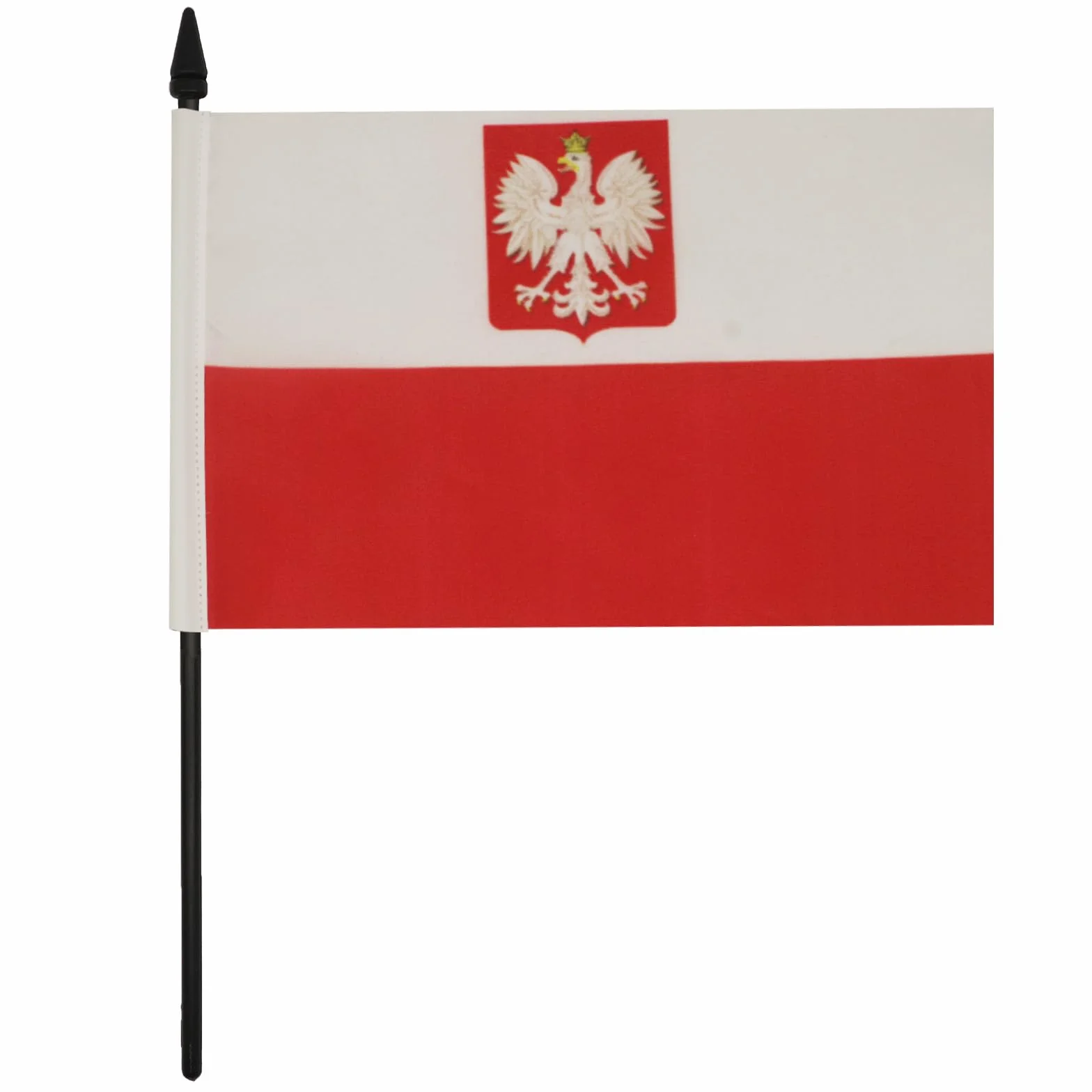 Drapeau de Table Pologne avec Aigle, 21cm x 14cm