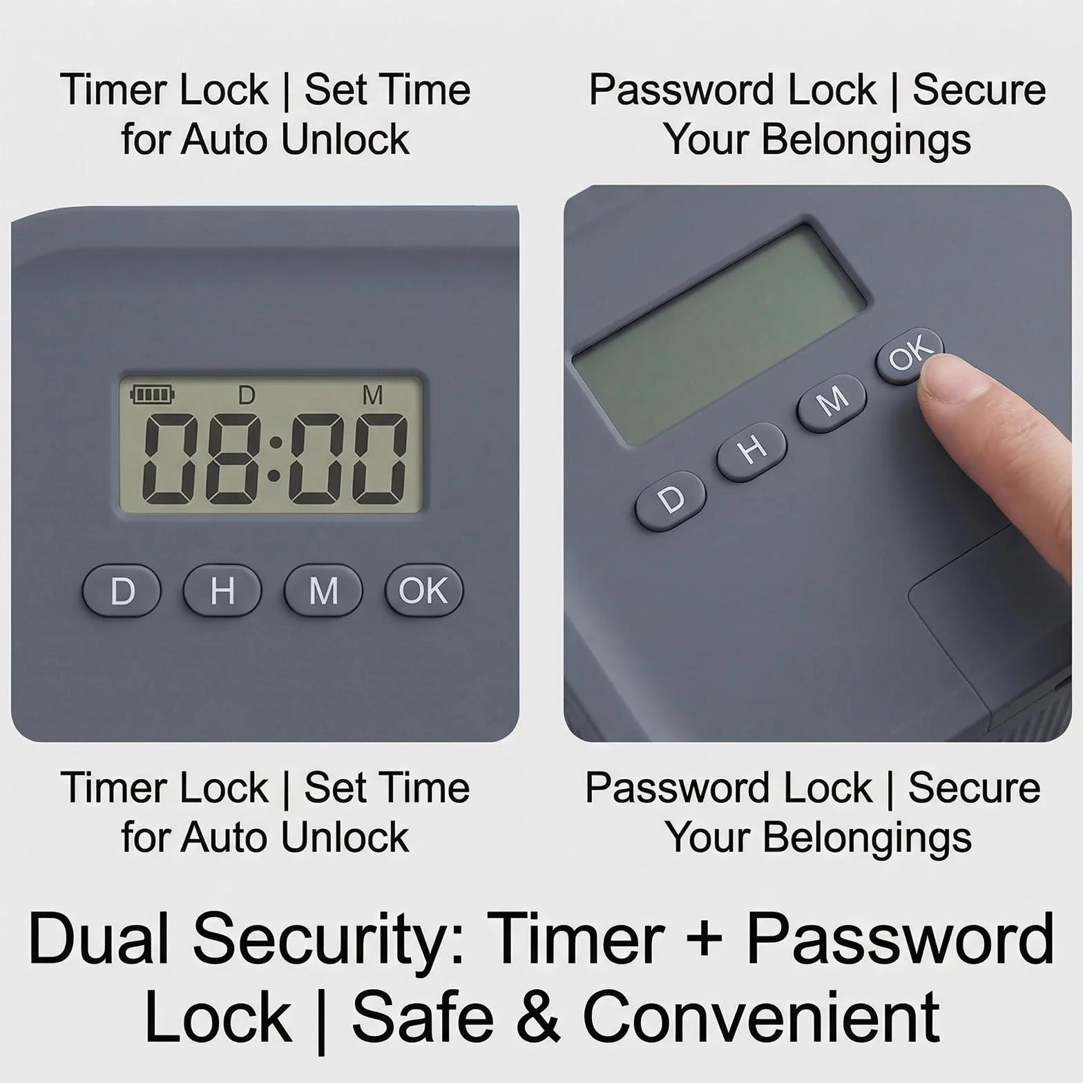 Safe Timed Lock Box, sejf na telefon komórkowy z zamkiem czasowym, więzienie dla telefonu, pudełko z blokadą czasową, pojemnik z blokadą czasu, z 2 trybami pracy, zarządzanie uzależnieniami, pudełka