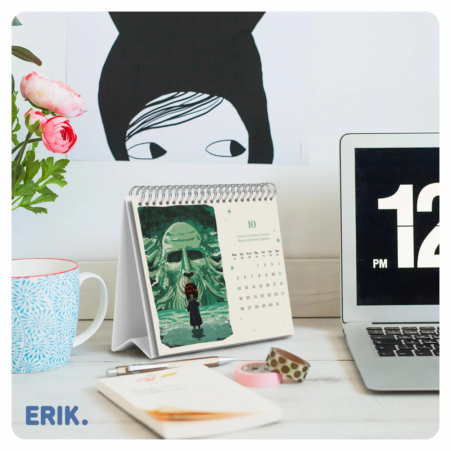 Grupo Erik Desk Calendar 2026 - Harry Potter Calendar 2026 Month To View | Monthly Desk Planner, Desktop Gifts Under 10 Pounds | Harry Potter Gifts For Friends