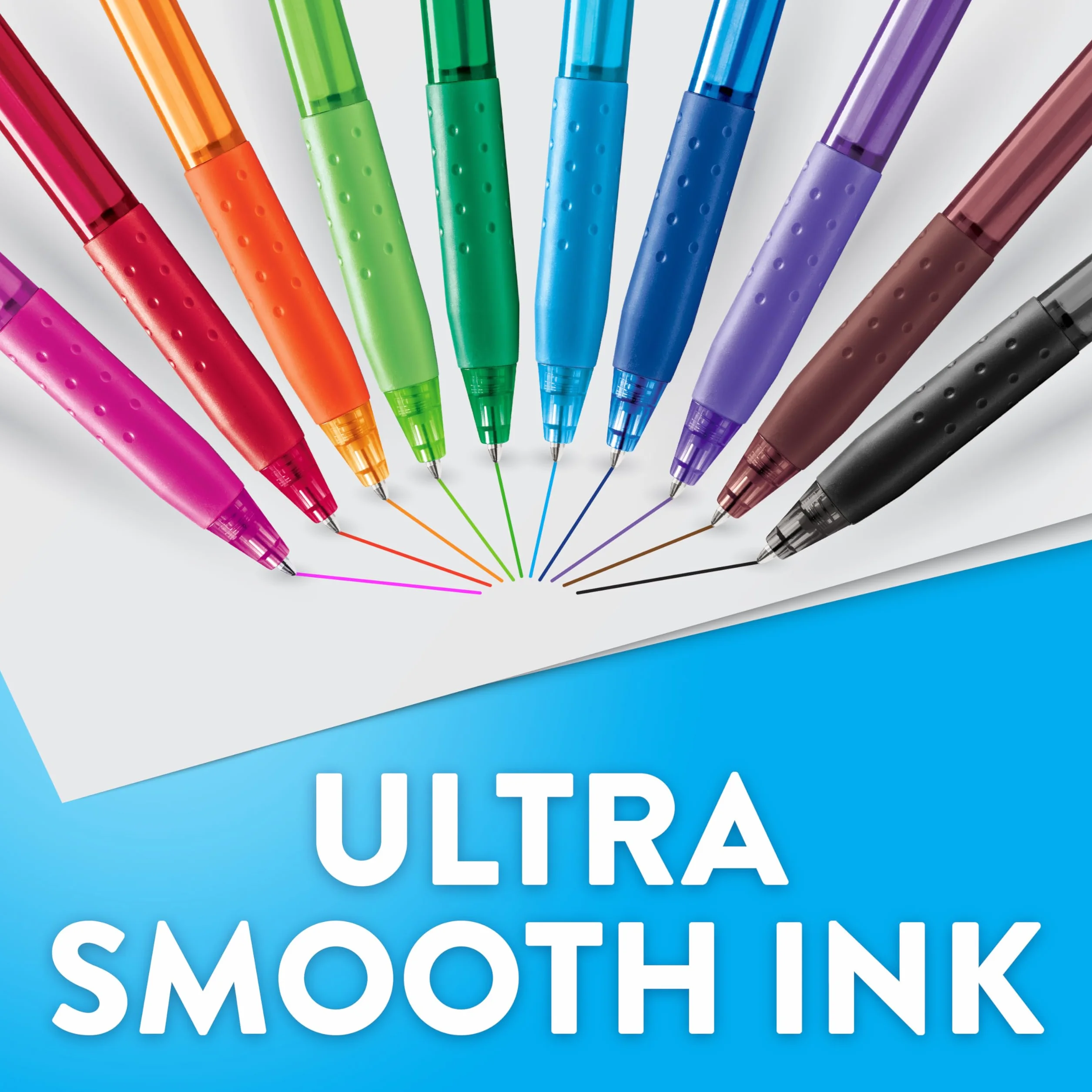 Chowane długopisy Paper Mate InkJoy 300RT | Średnia końcówka (1,0 mm) | Czarne | 8 szt.