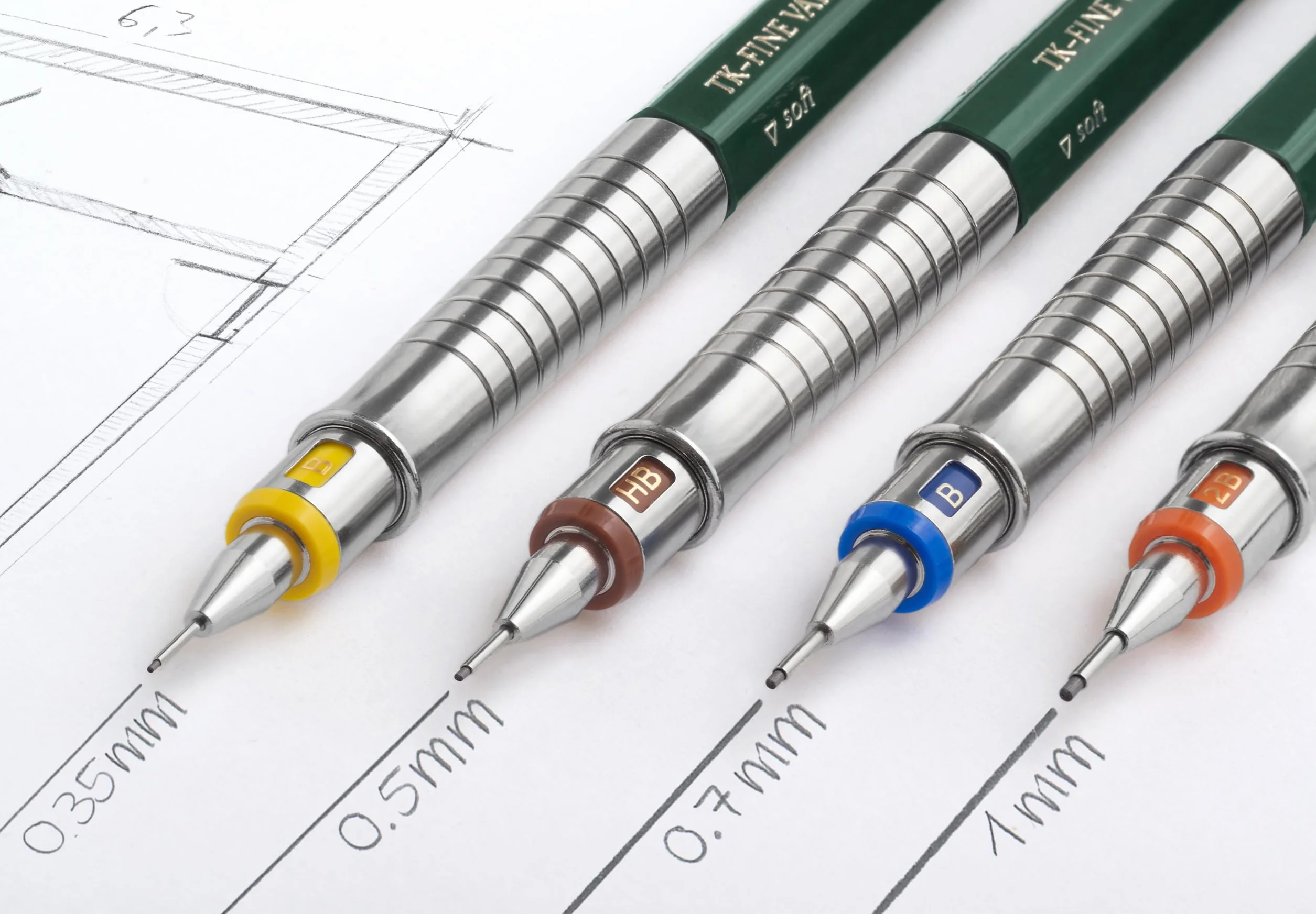 Faber-Castell 135542 - ołówek automatyczny TK-Fine Vario L 0,5 mm, indygo, ołówek minowy z mechanizmem miękkim/twardym