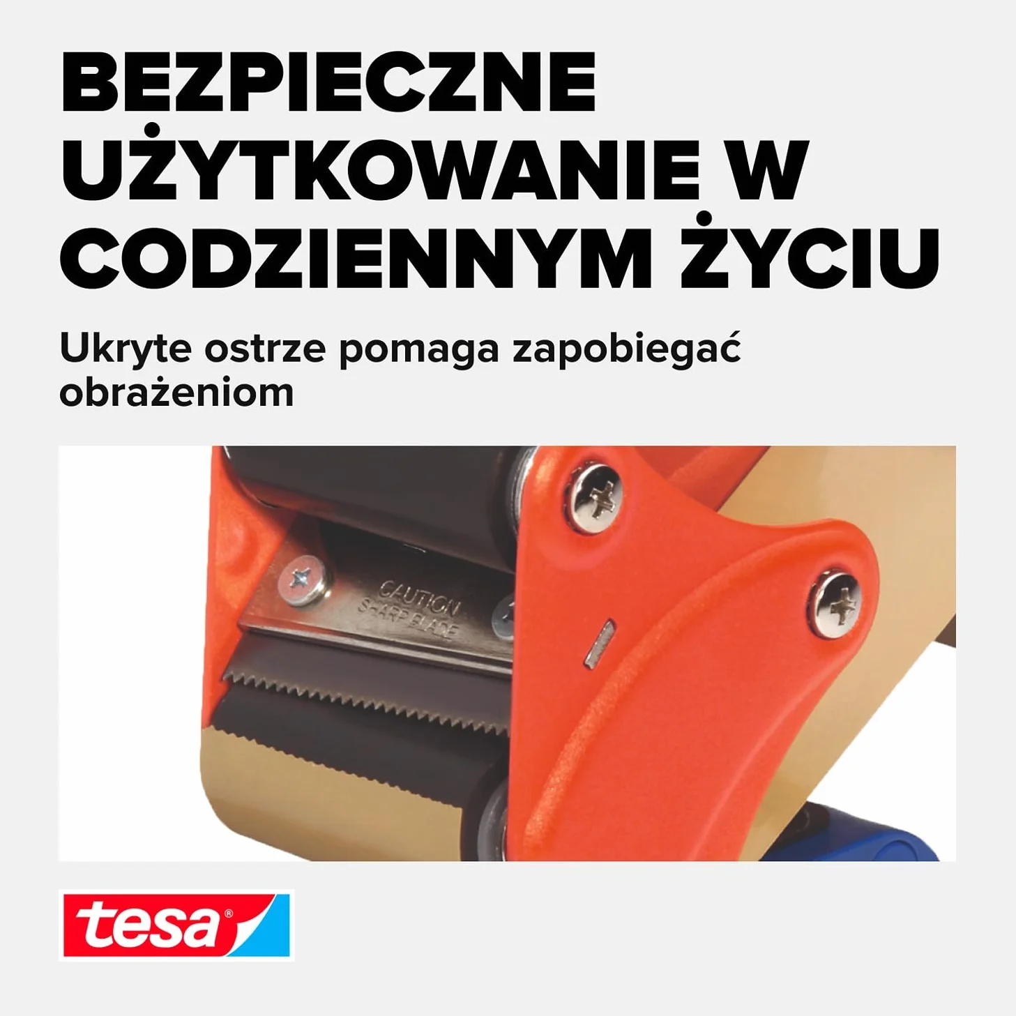 Tesa Dozownik ręczny premium – profesjonalny dozownik taśmowy do odwijania taśm samoprzylepnych – do taśm o szerokości do 50 mm – nadaje się do użytku przemysłowego