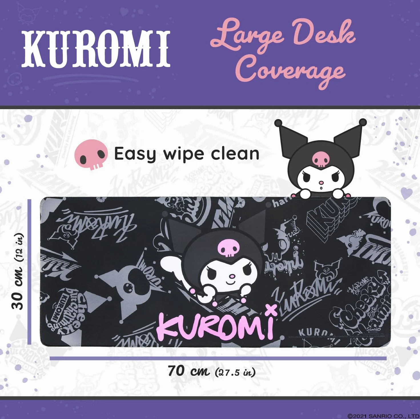 Hello Kitty Jumbo Kuromi podkładka na biurko 70 x 30 cm
